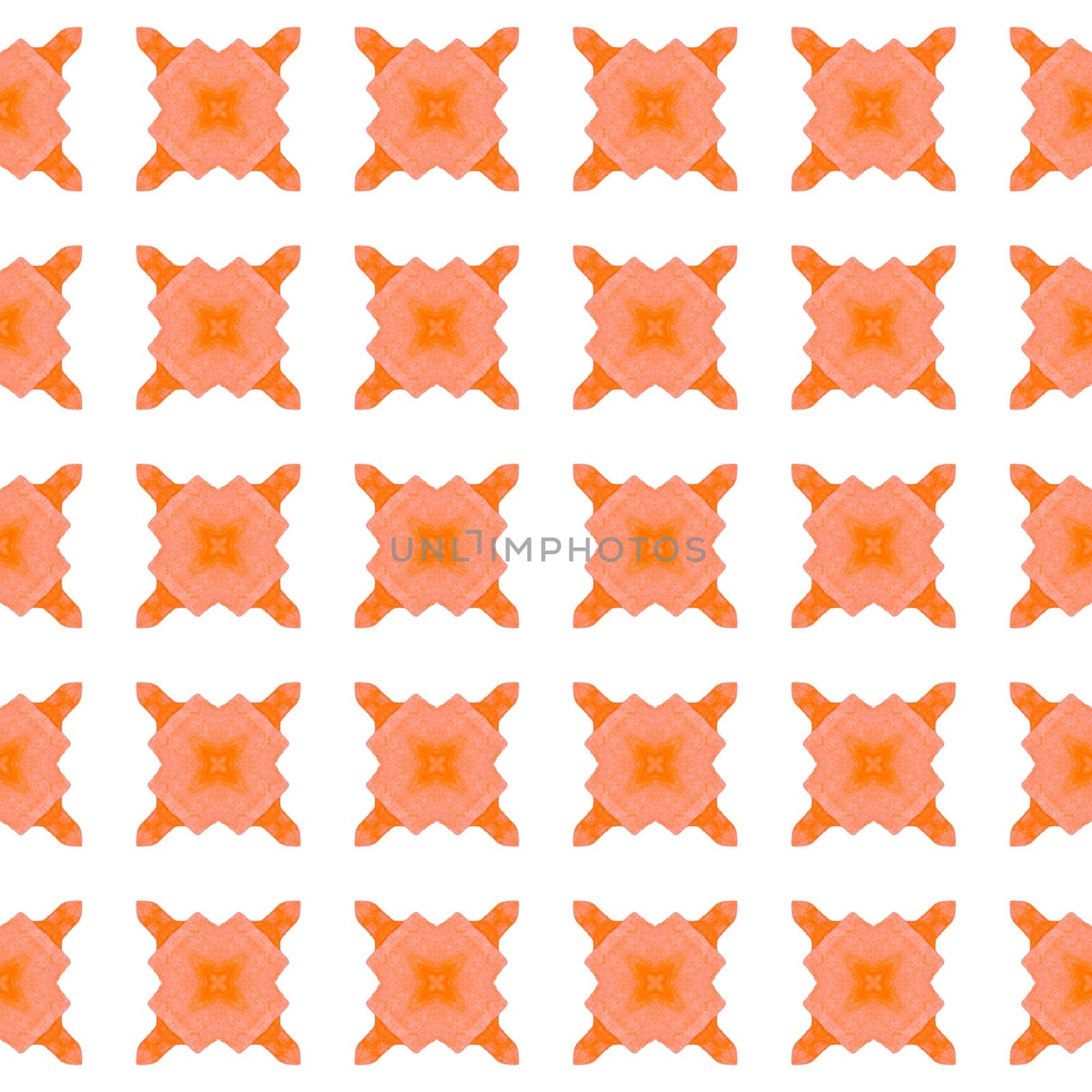 Striped hand drawn design. Orange classic boho by beginagain