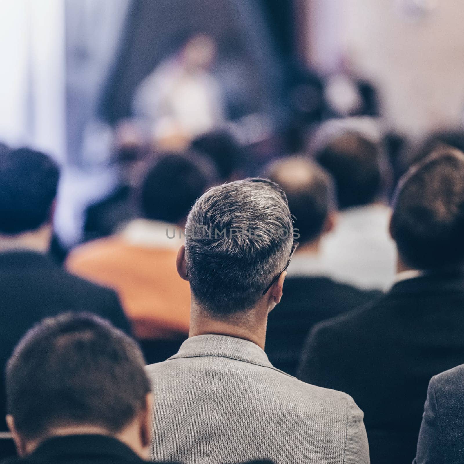 Round table discussion at business convention and Presentation. Audience at the conference hall. Business and entrepreneurship symposium by kasto