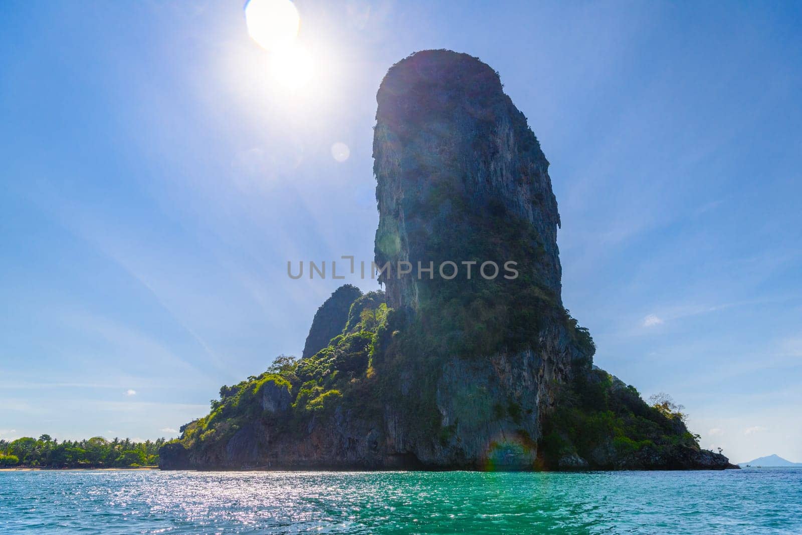 Cliff rock in azure water, Ko Rang Nok, Ao Phra Nang Beach, Ao Nang, Krabi, Thailand by Eagle2308