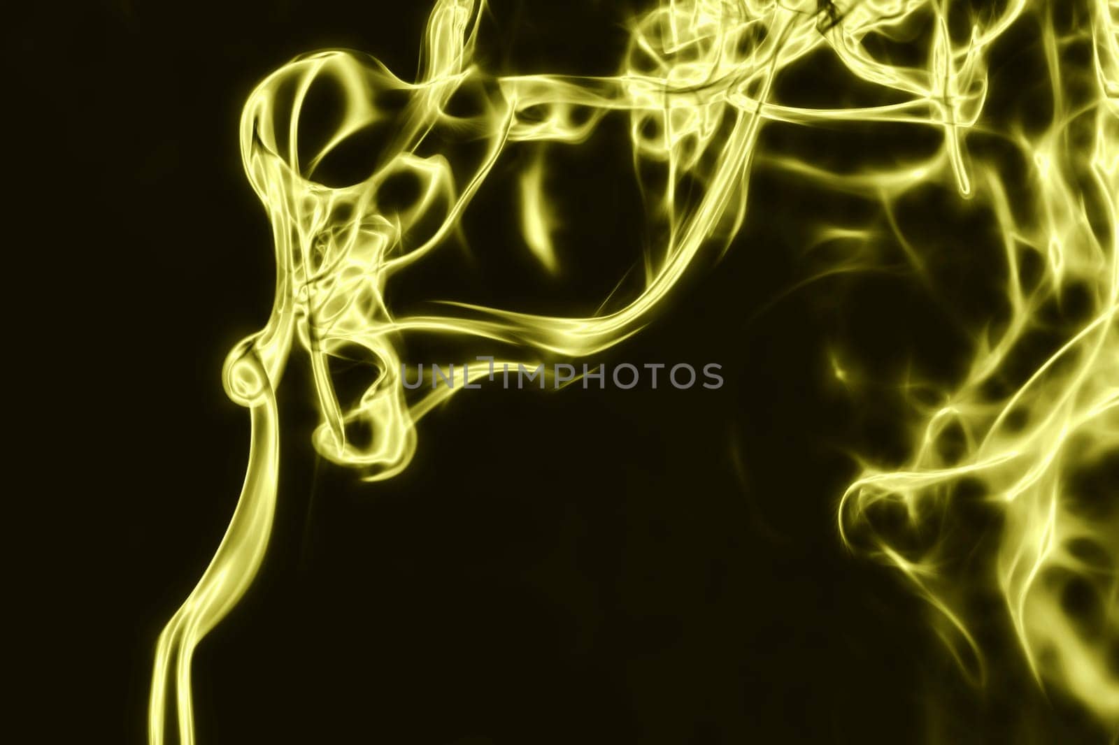 The smoke is colorful. It is abstract.