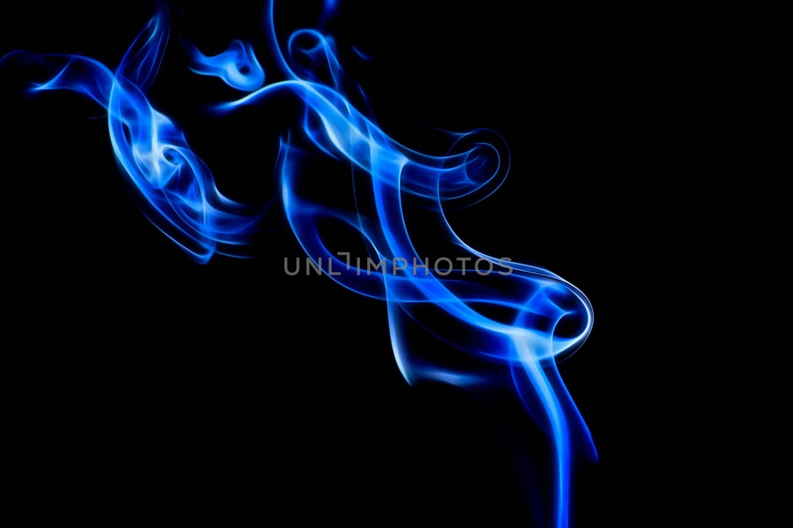 The smoke is colorful. It is abstract.
