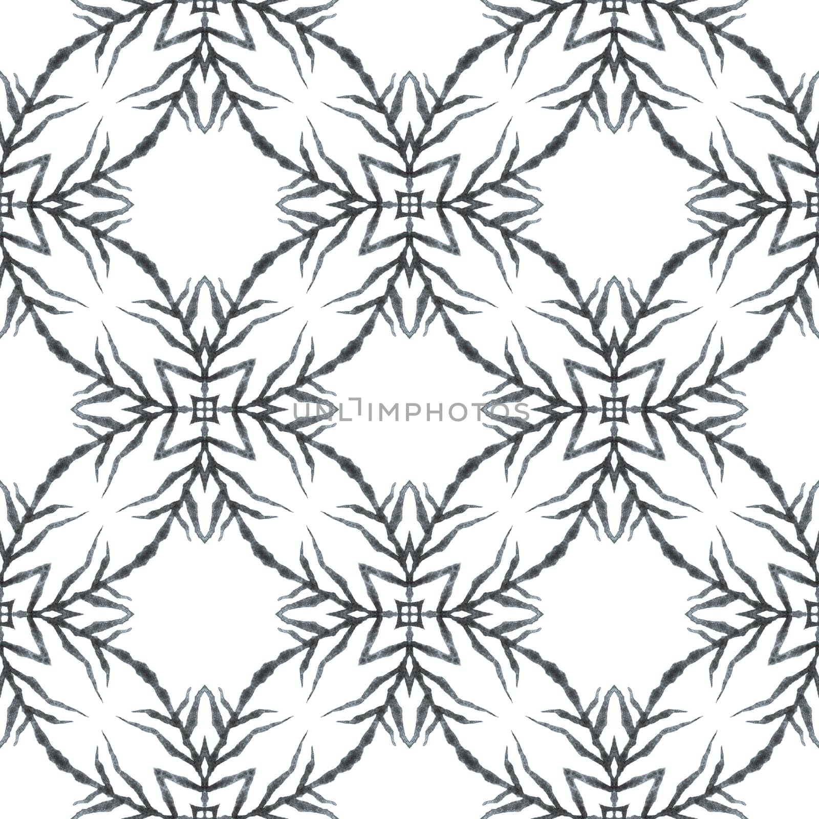 Repeating striped hand drawn border. Black and white cool boho chic summer design. Textile ready valuable print, swimwear fabric, wallpaper, wrapping. Striped hand drawn design.