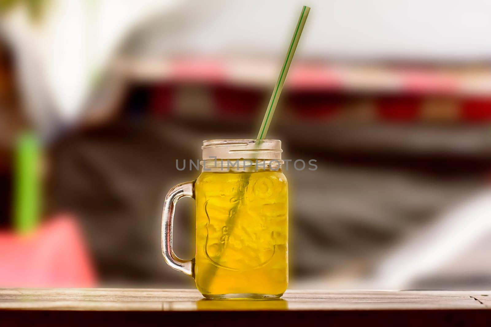 A soft drink on a nature background