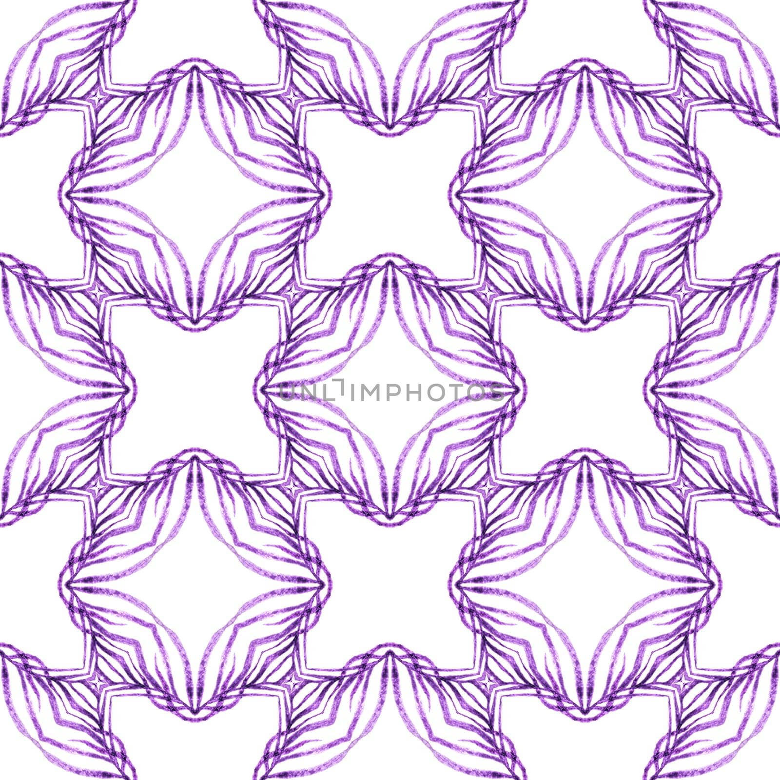 Exotic seamless pattern. Purple favorable boho chic summer design. Summer exotic seamless border. Textile ready tempting print, swimwear fabric, wallpaper, wrapping.