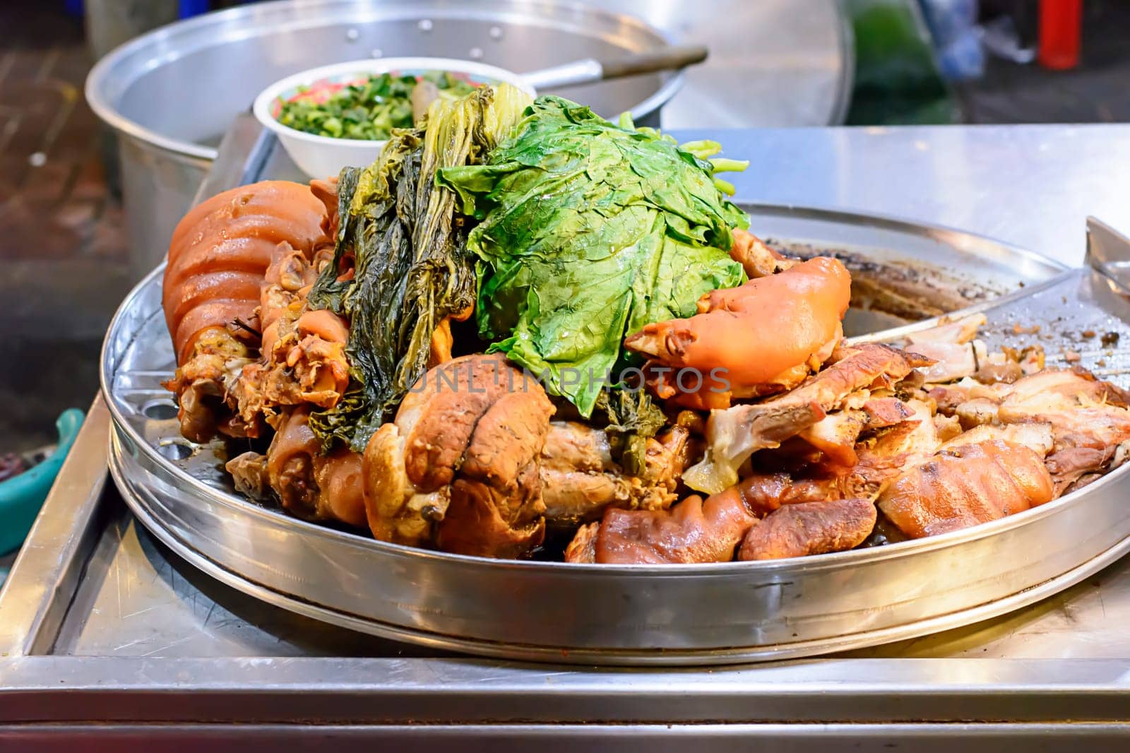 Stewed pork leg is thai food its full flavoured