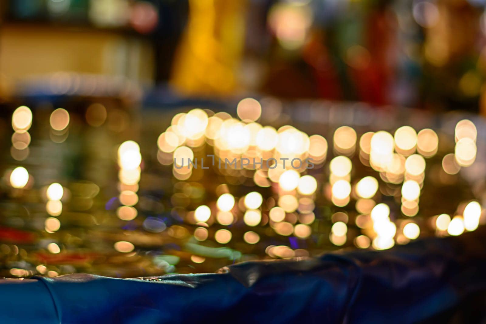 Blur colorful abstract light bokeh background is beautiful.