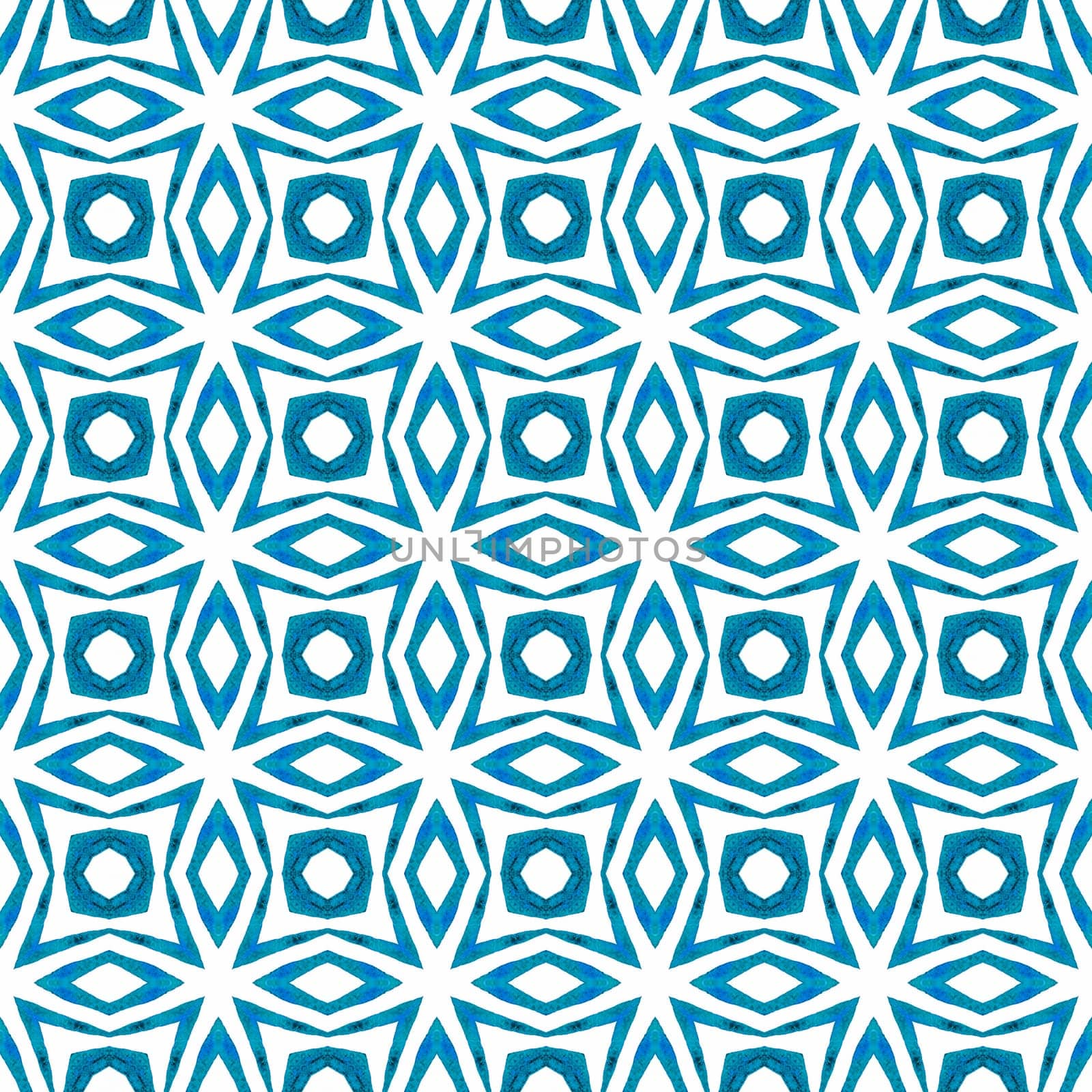 Ethnic hand painted pattern. Blue divine boho by beginagain