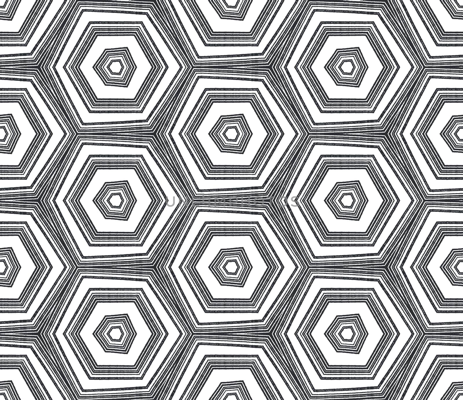 Tiled watercolor pattern. Black symmetrical by beginagain