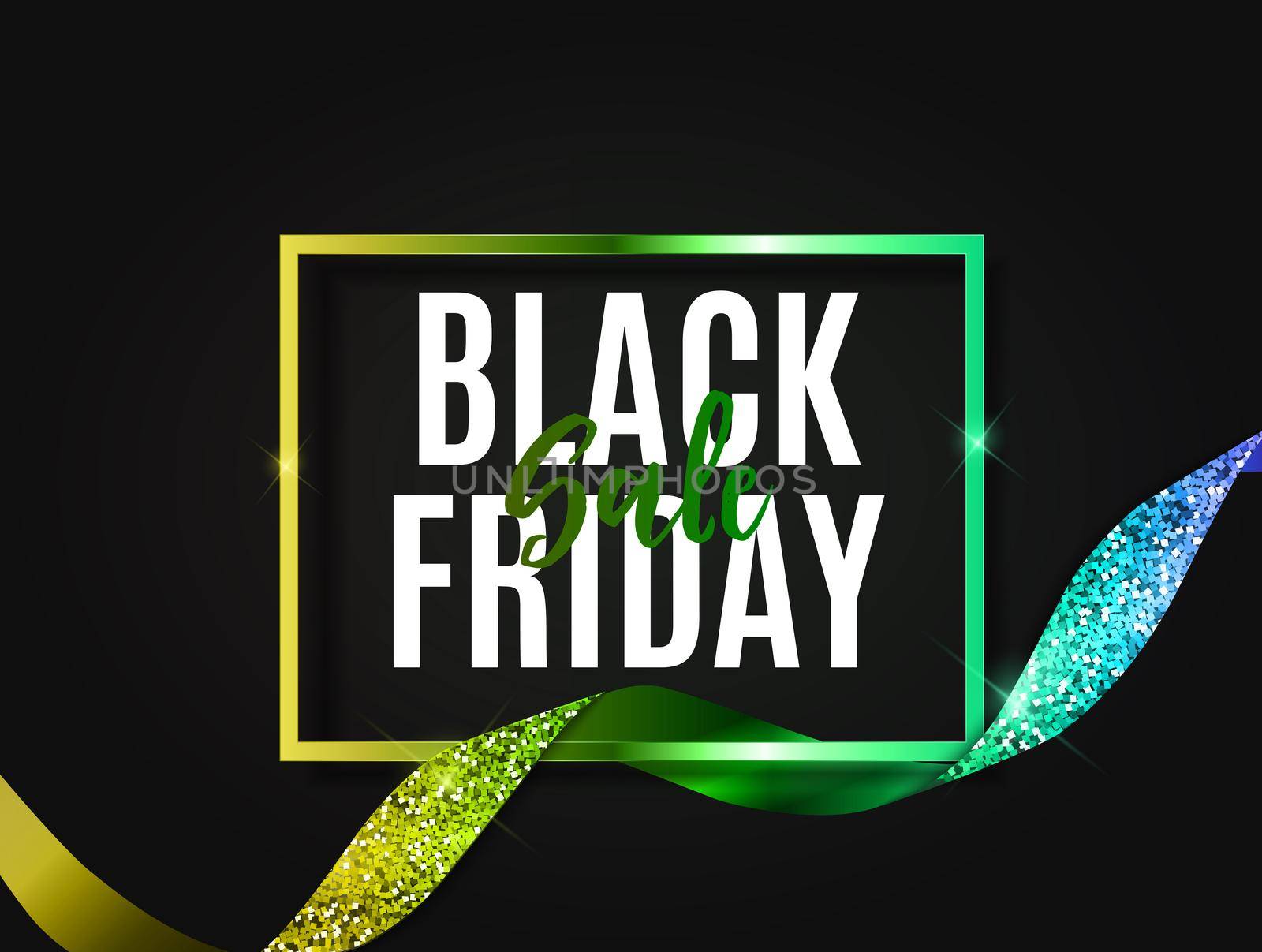 Black Friday Sale Banner Template. Vector Illustration EPS10