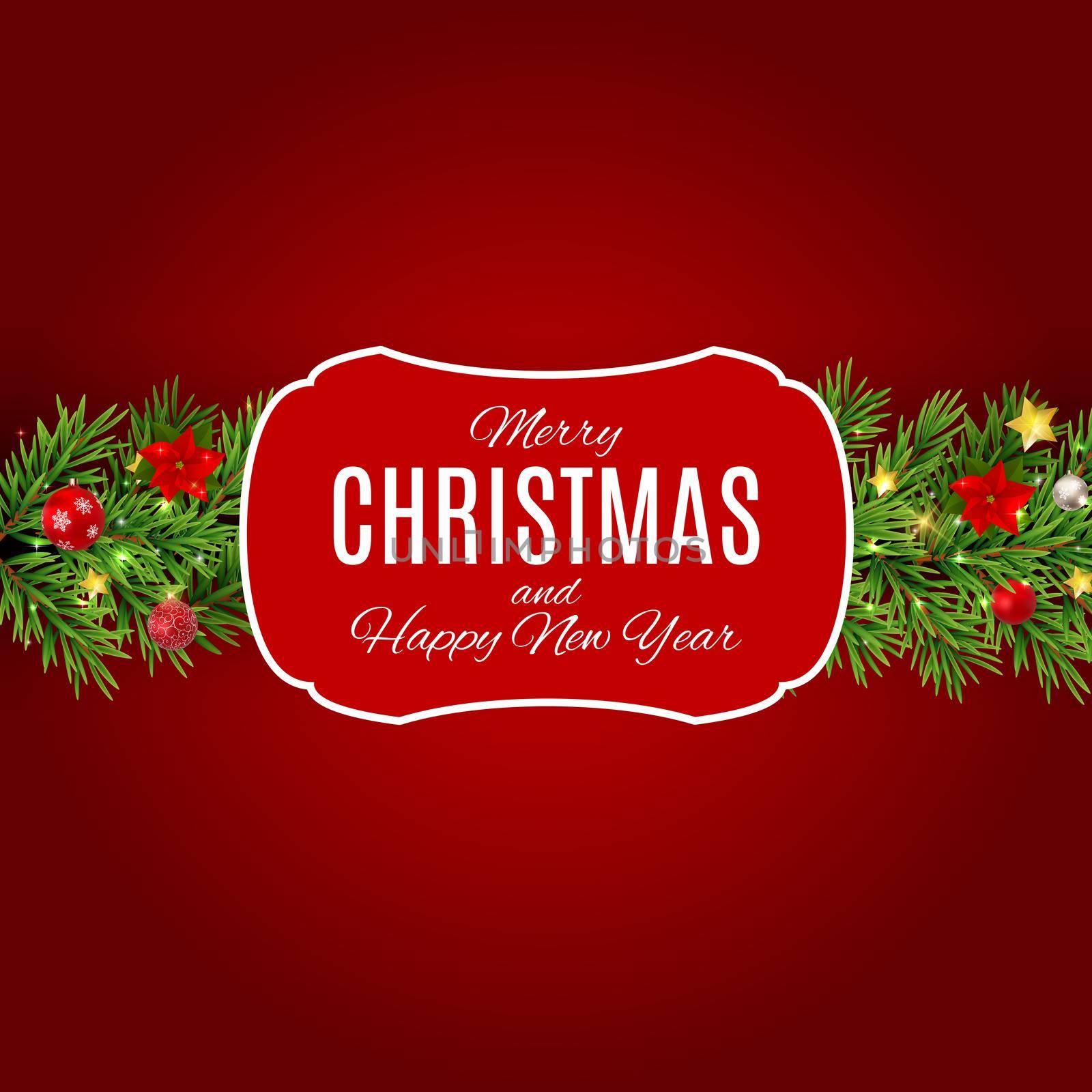 Merry Christmas and New Year Background. Vector Illustration EPS10