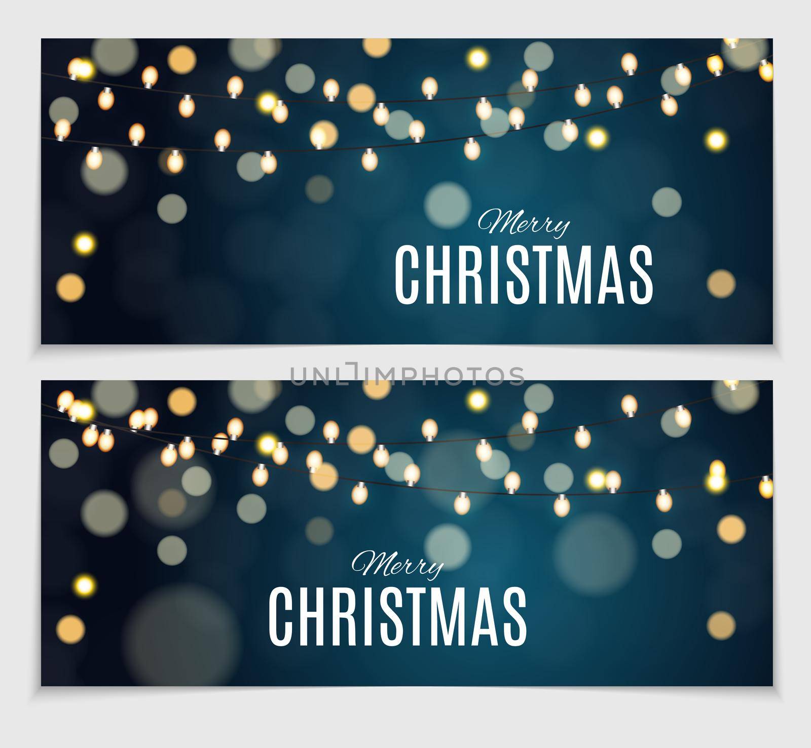 Abstract Beauty Christmas and New Year Card Collection Set Vector Illustration. EPS10