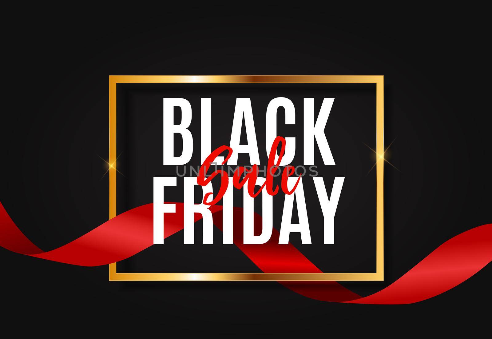 Black Friday Sale Banner Template. Vector Illustration EPS10