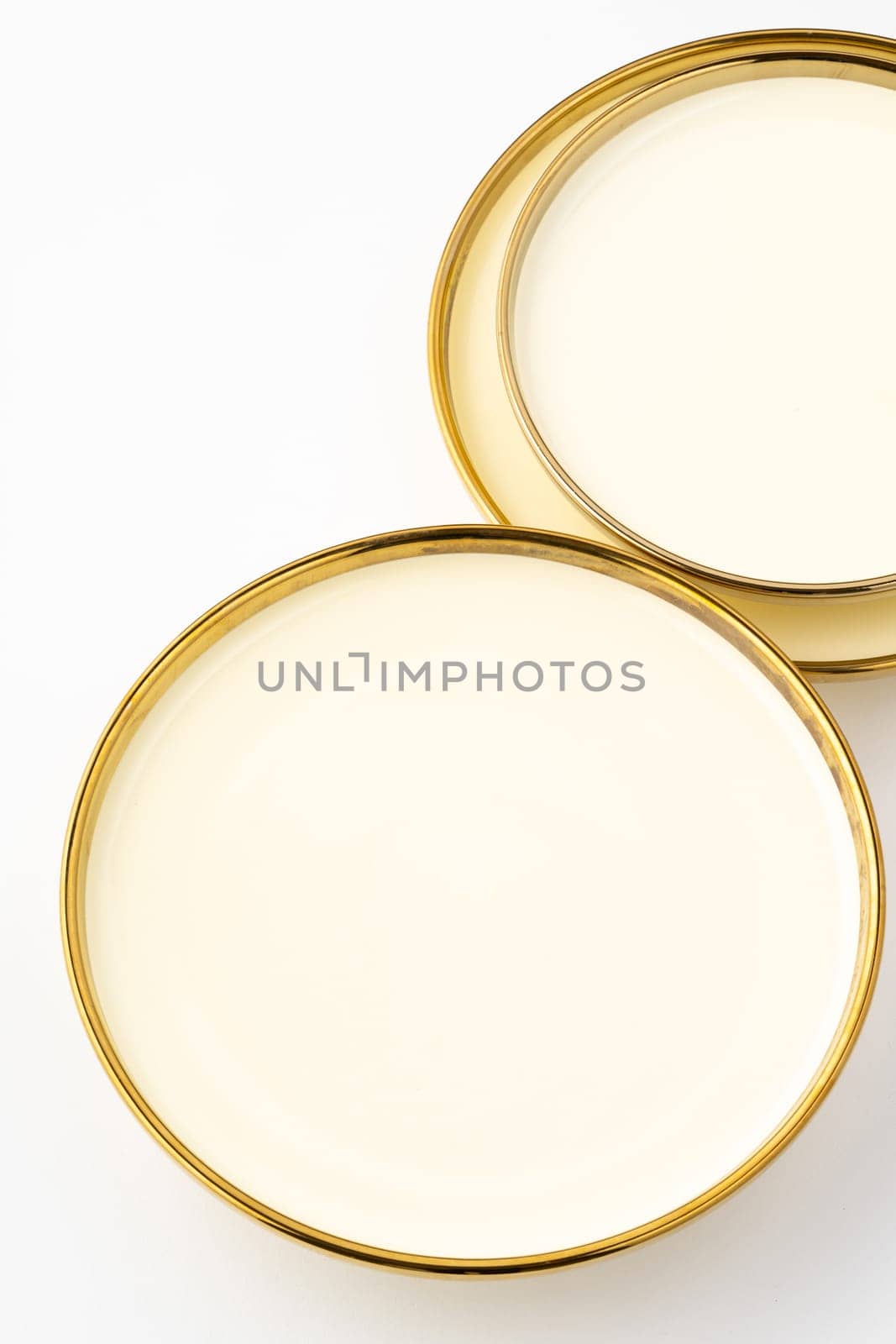 A golden luxury ceramic kitchen utensils on a white background by A_Karim