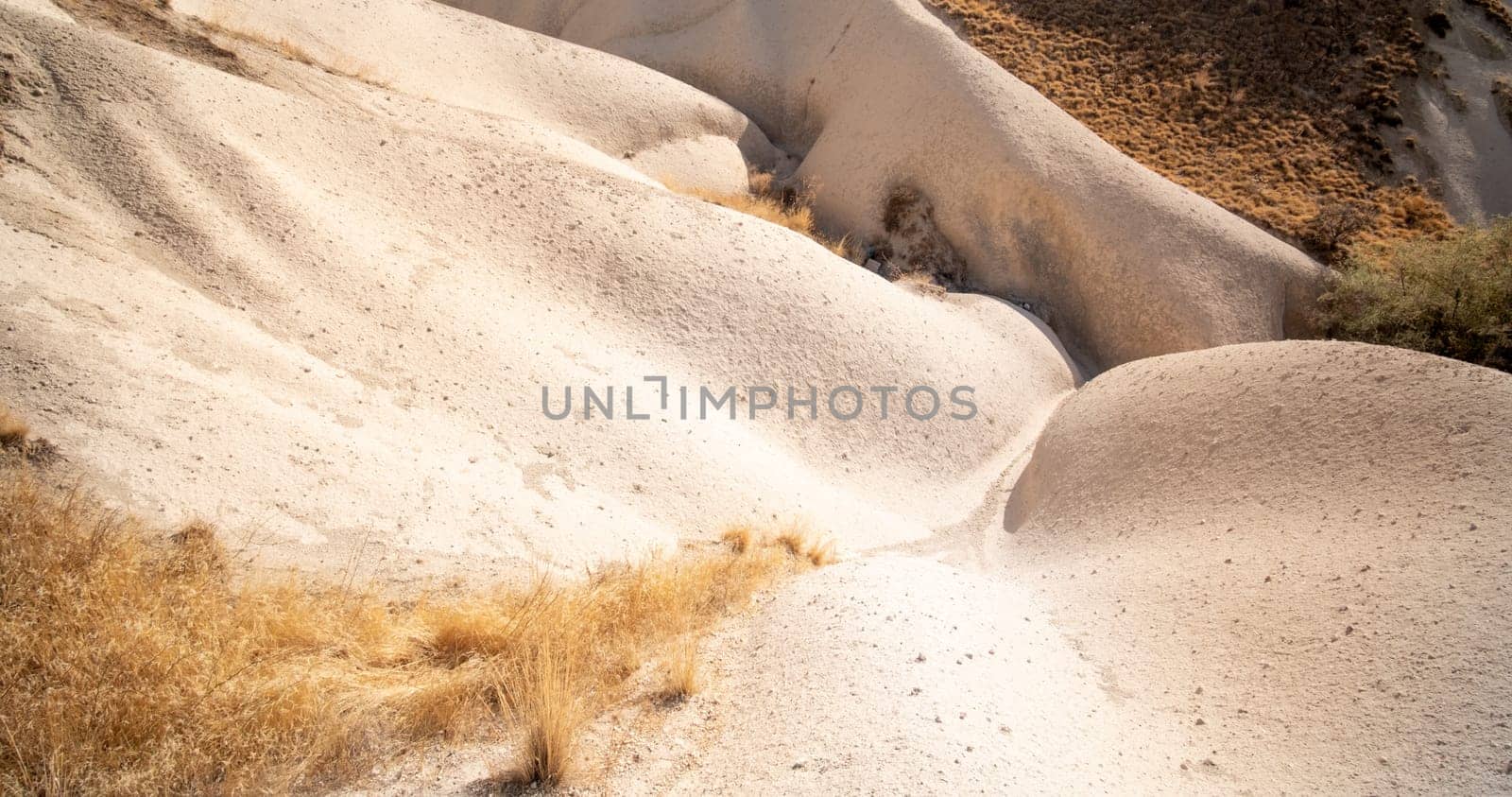 Unusual mountainous formations in Cappadocia, Turkey