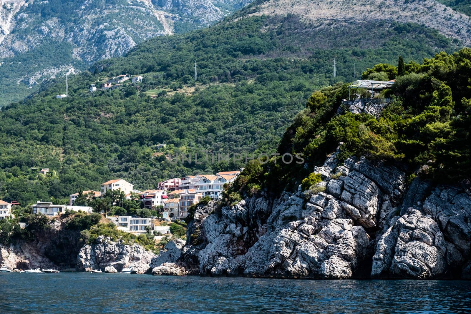 City on rocks in Montenegro by GekaSkr