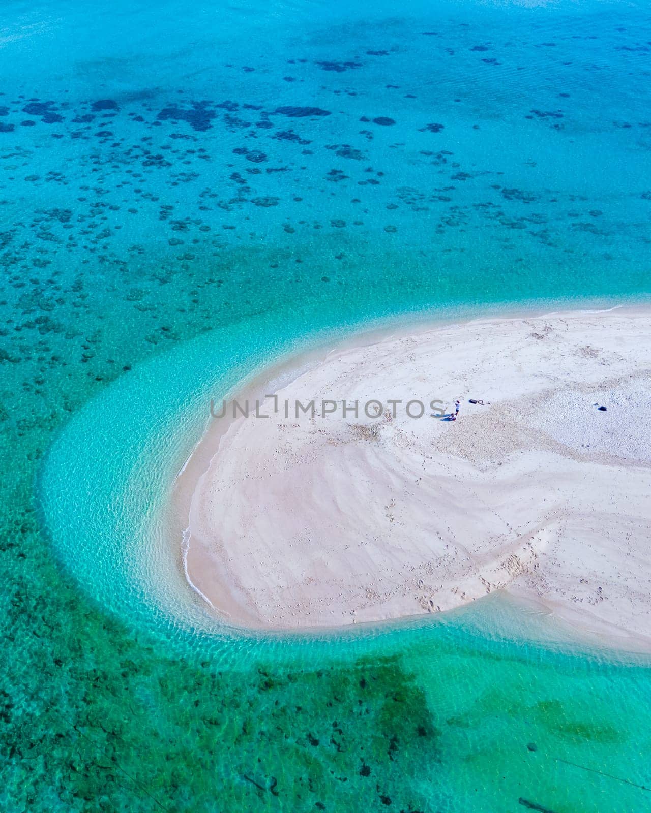 drone view at the beach of Ko Lipe by fokkebok