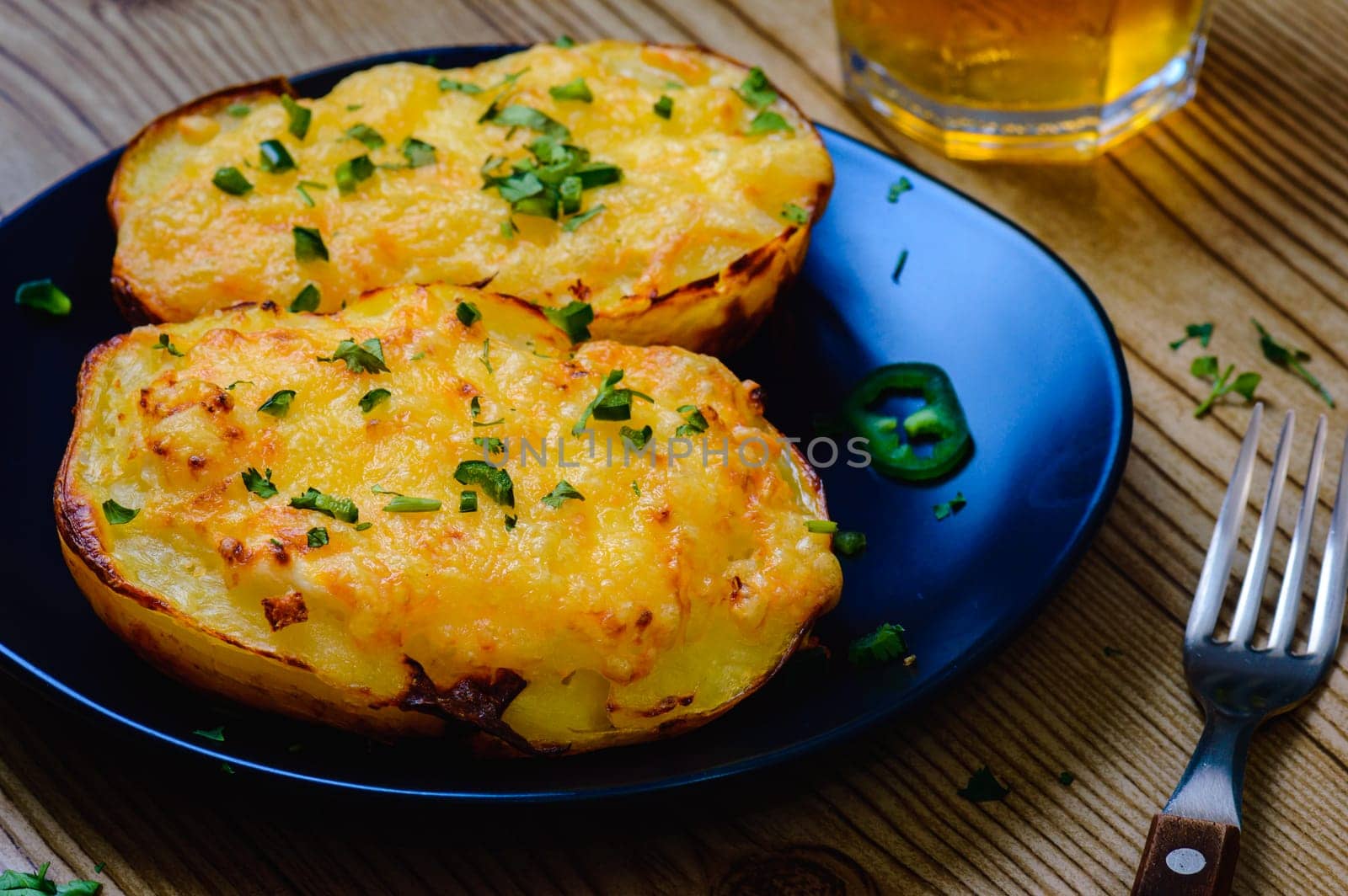 Barbecue Baked Potatoes with Cheese and Sour Cream by RobertPB