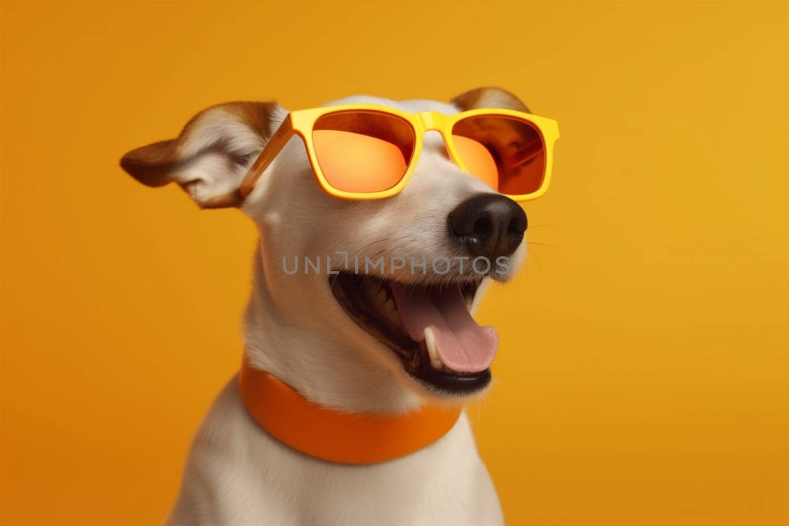 dog sunglasses pet background purebred portrait animal isolated funny smile cute. Generative AI. by SHOTPRIME
