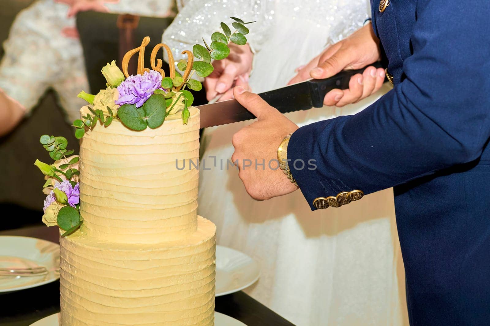 a marriage ceremony, especially considered as including the associated celebrations.