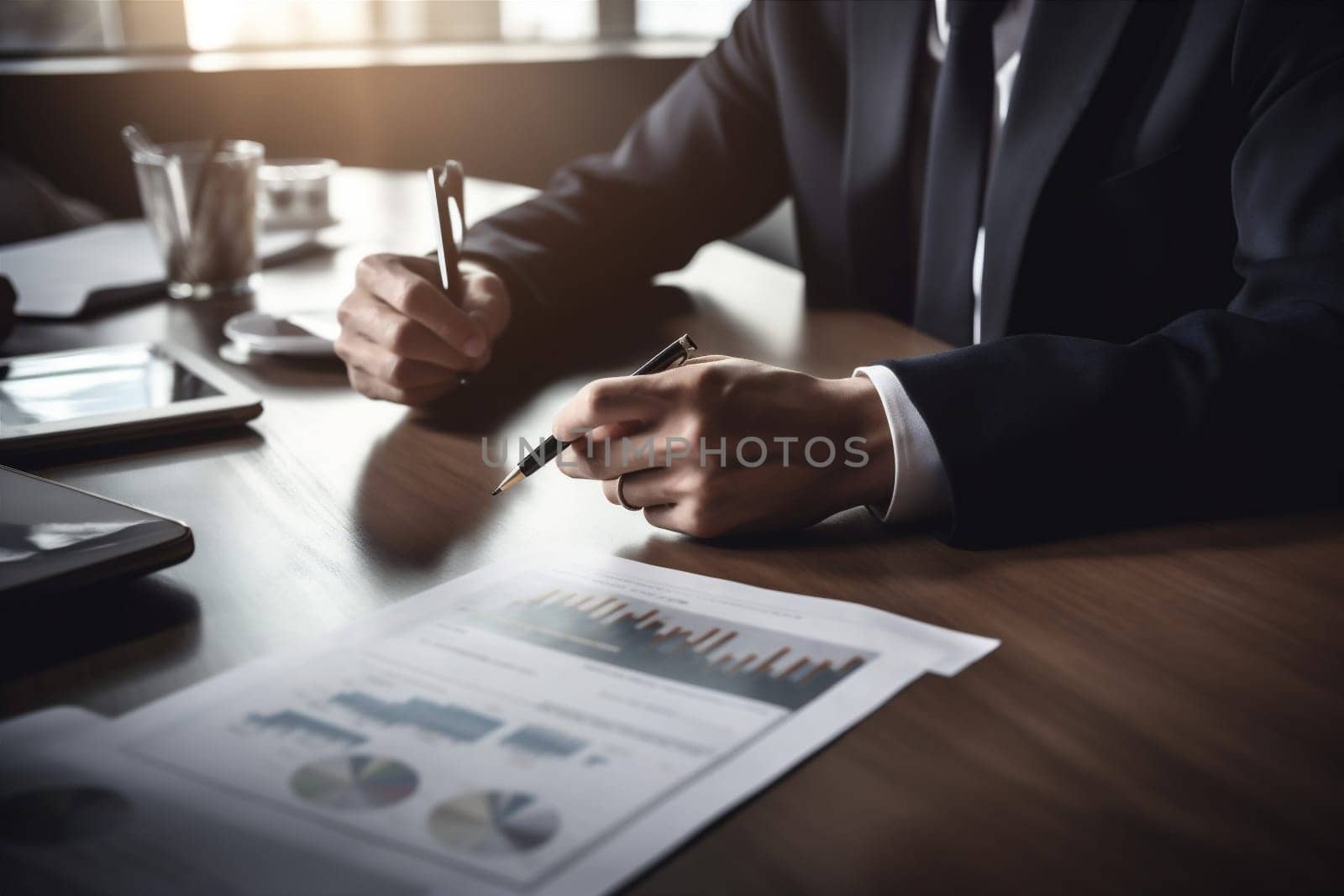 document man conference professional working businessman contract office person agreement hand concept signature lawyer male lifestyle group form business finance team. Generative AI.
