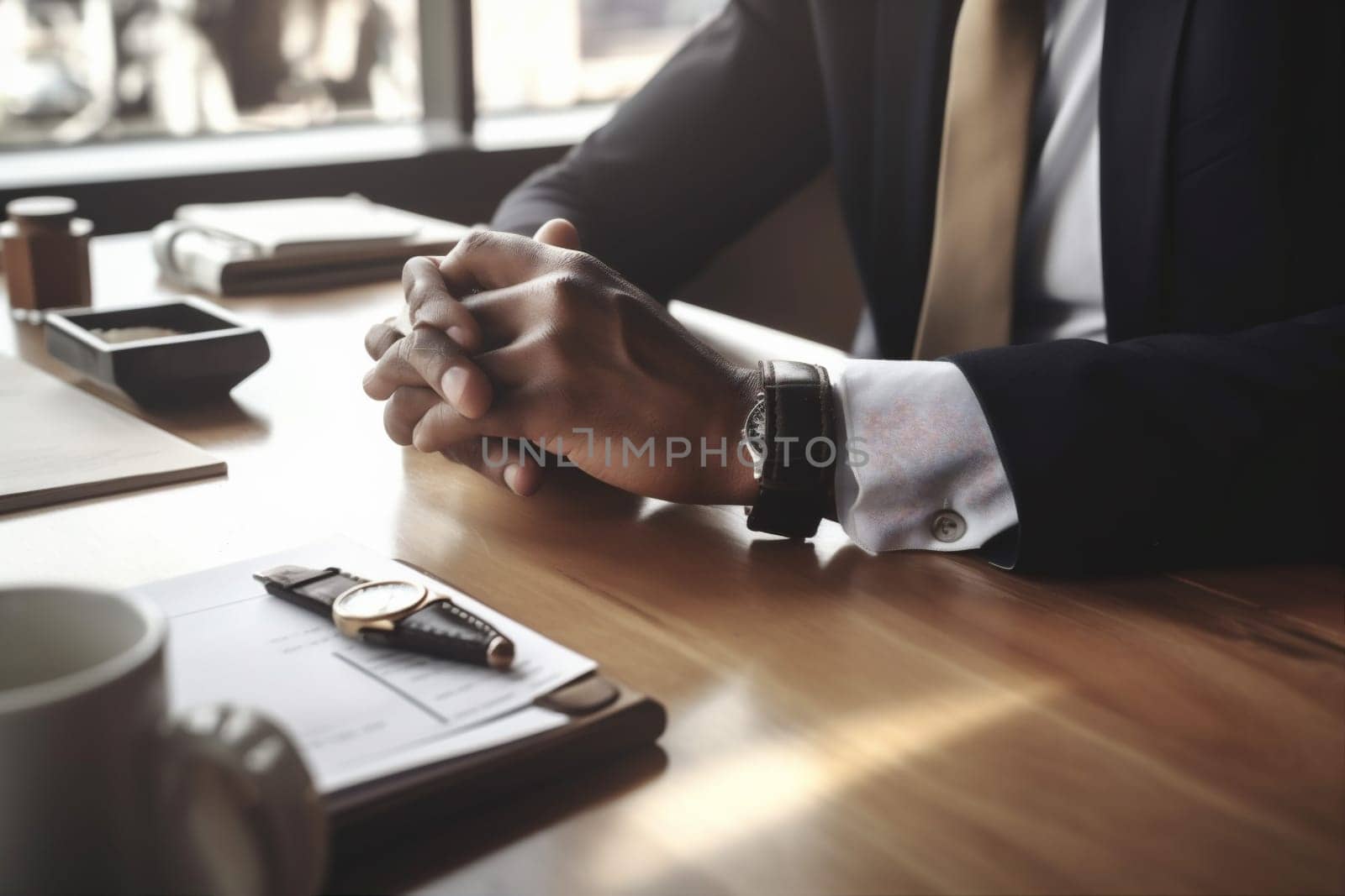 male man agreement workplace signature businessman closeup business lawyer working lifestyle corporate contract sign paperwork work hand professional document office group. Generative AI.