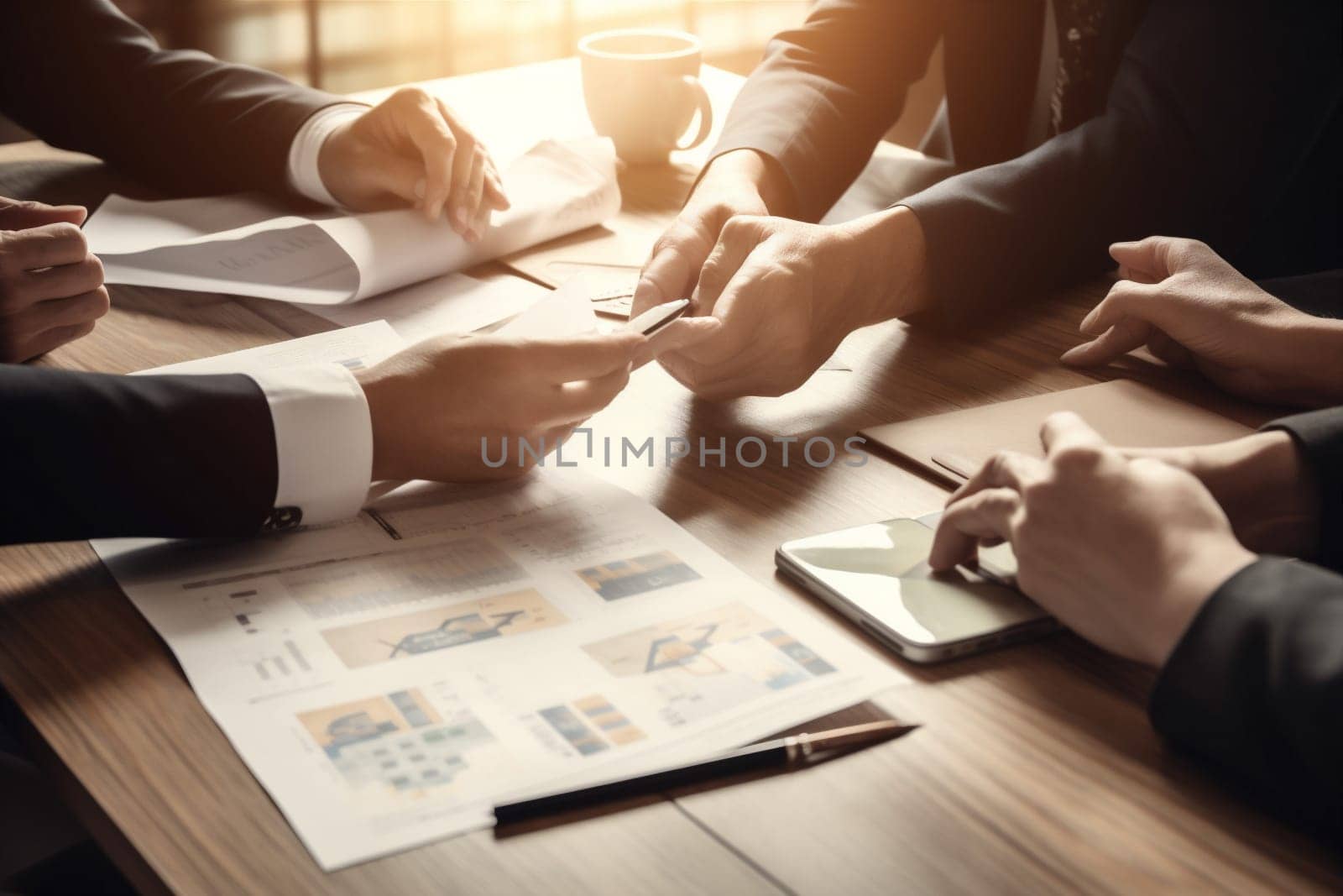 team man paper person group executive hand lawyer paperwork contract meeting lifestyle pen businessman concept document business professional signature office sign. Generative AI.
