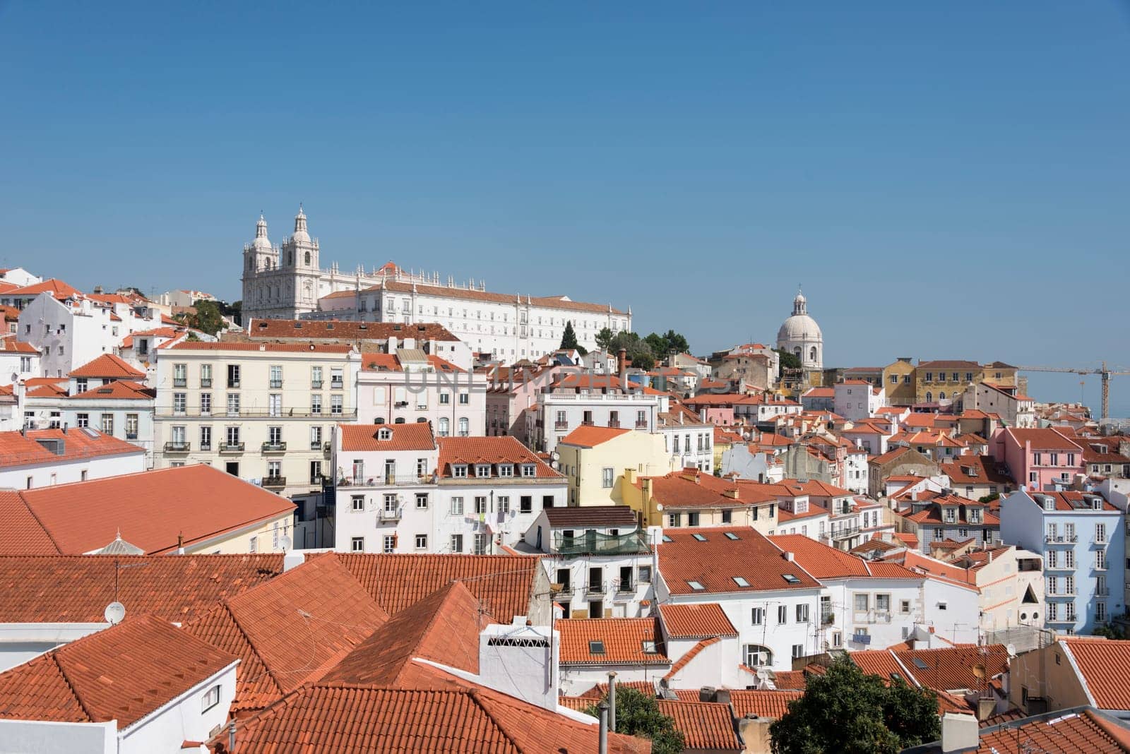 old city town panorama of Lisbon, capital city of Portugal