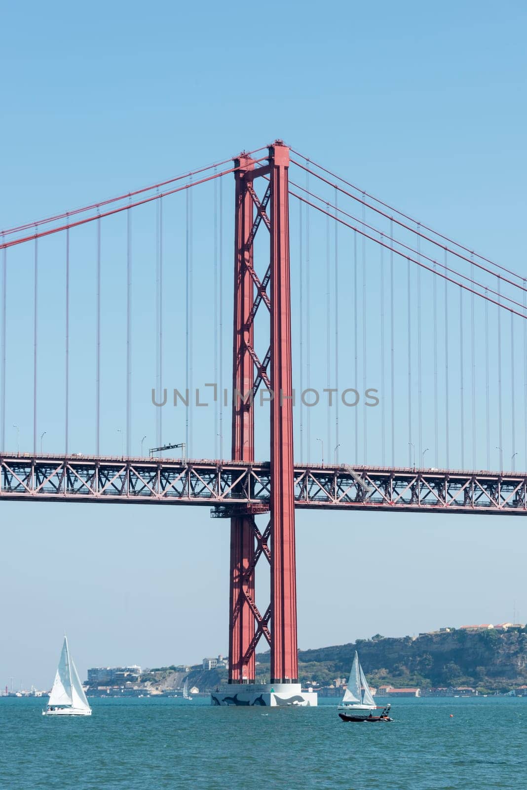 Ponte 25 de Abril bridge lisbon over the river Taag in Portugal