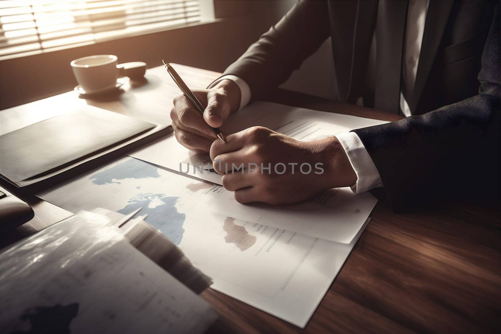 man lawyer office signature business form businessman group document hand contract. Generative AI. by SHOTPRIME