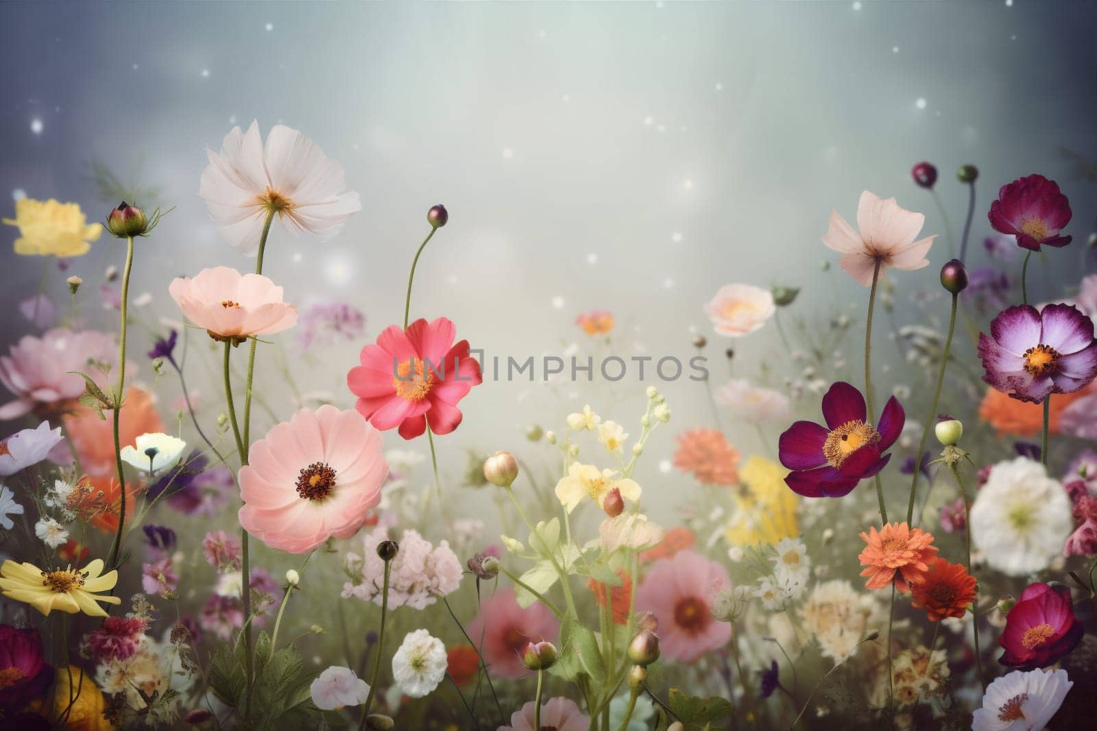 background texture spring valentine blossom peonies pastel flower watercolor design color. Generative AI. by SHOTPRIME
