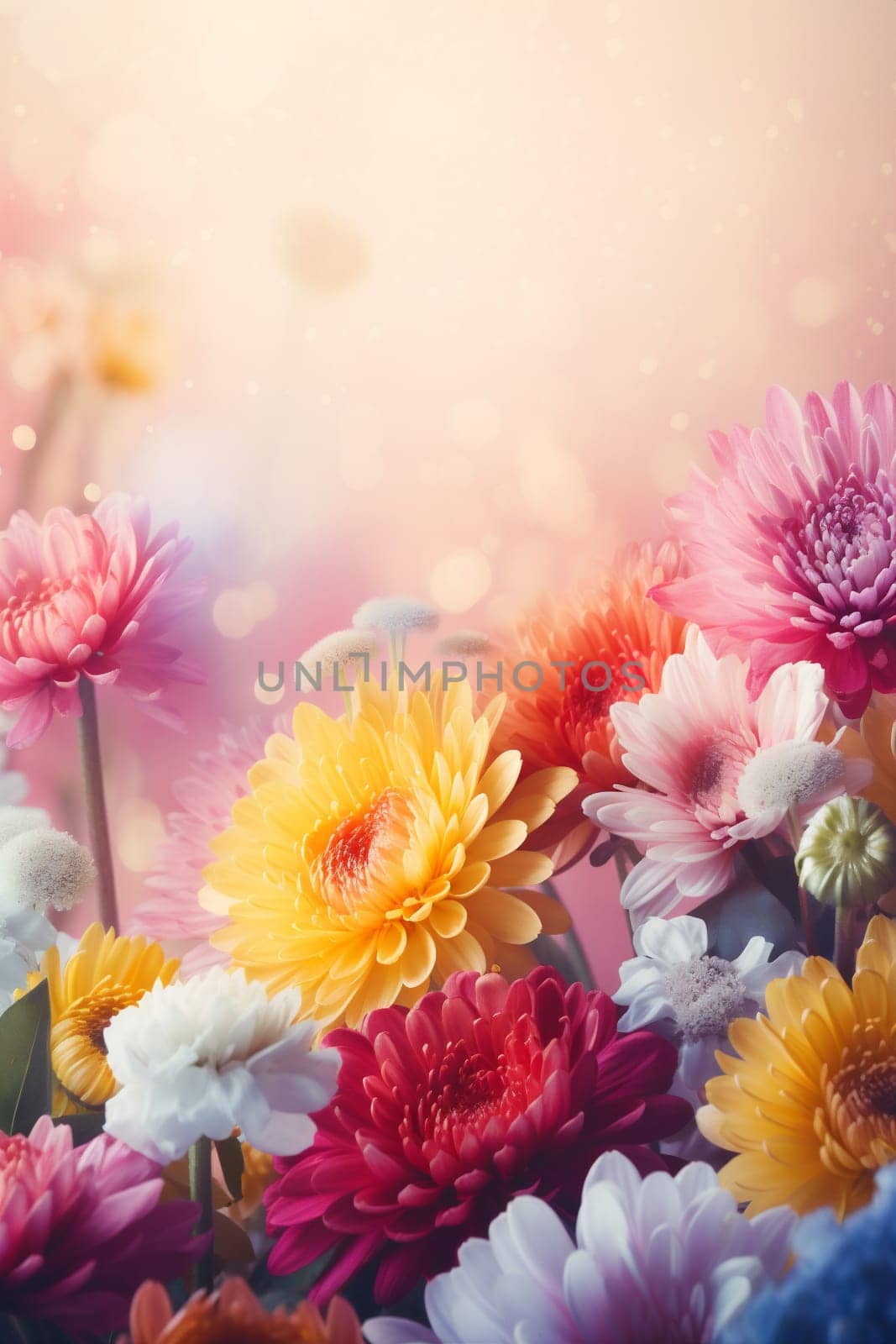 light rose pastel color flower nature day valentine blossom design background happy watercolor spring garden bokeh summer mother peonies texture concept. Generative AI.