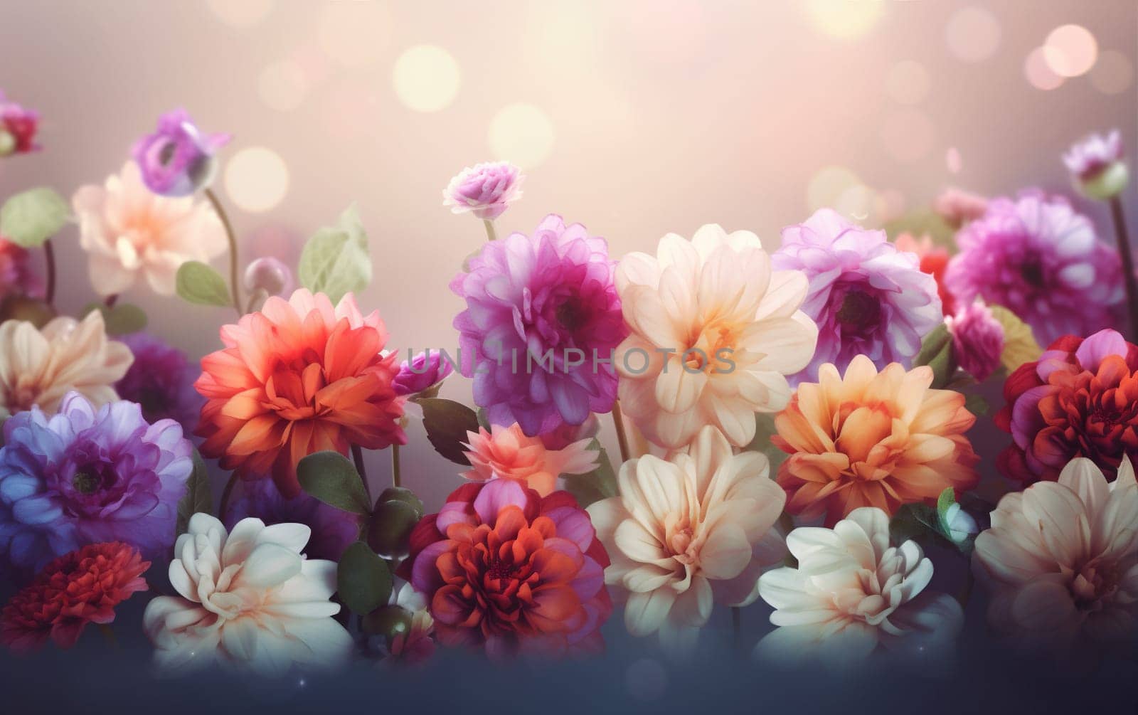 design day spring flower pastel peonies color watercolor blossom valentine background. Generative AI. by SHOTPRIME