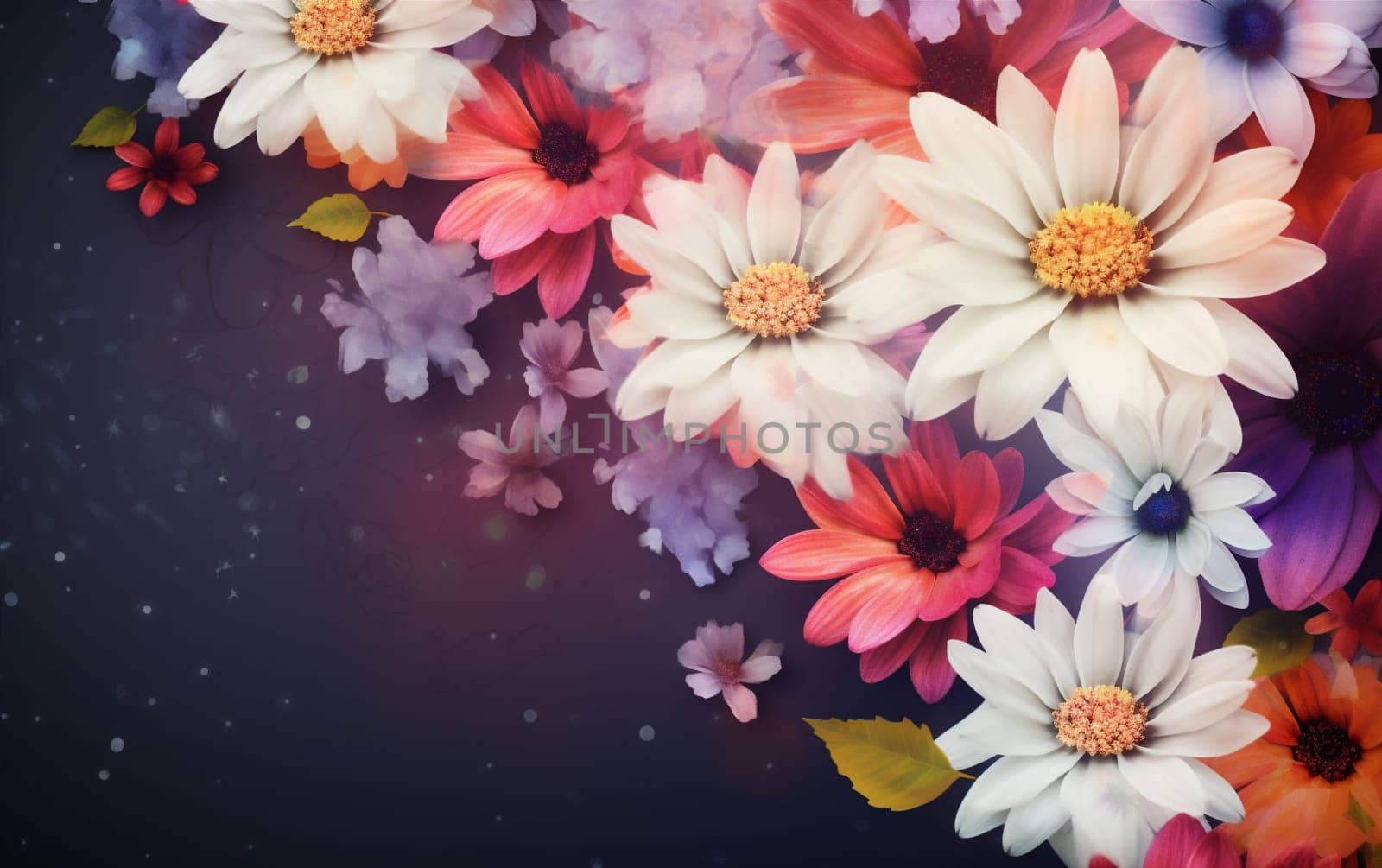 design watercolor background retro valentine flower pastel spring blossom color peonies. Generative AI. by SHOTPRIME