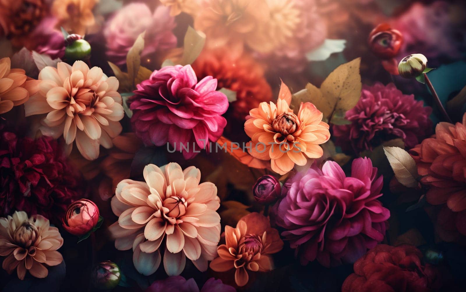 background color blossom bokeh pastel watercolor peonies flower valentine design spring. Generative AI. by SHOTPRIME