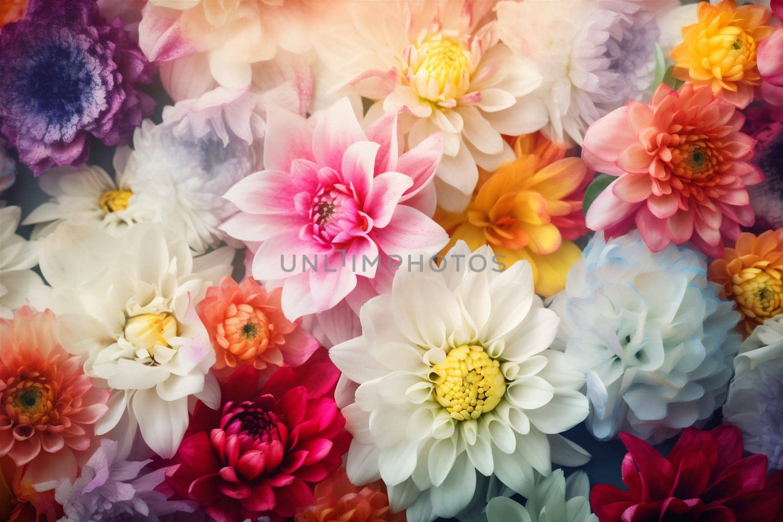 valentine design watercolor background flower color spring blossom love peonies pastel. Generative AI. by SHOTPRIME