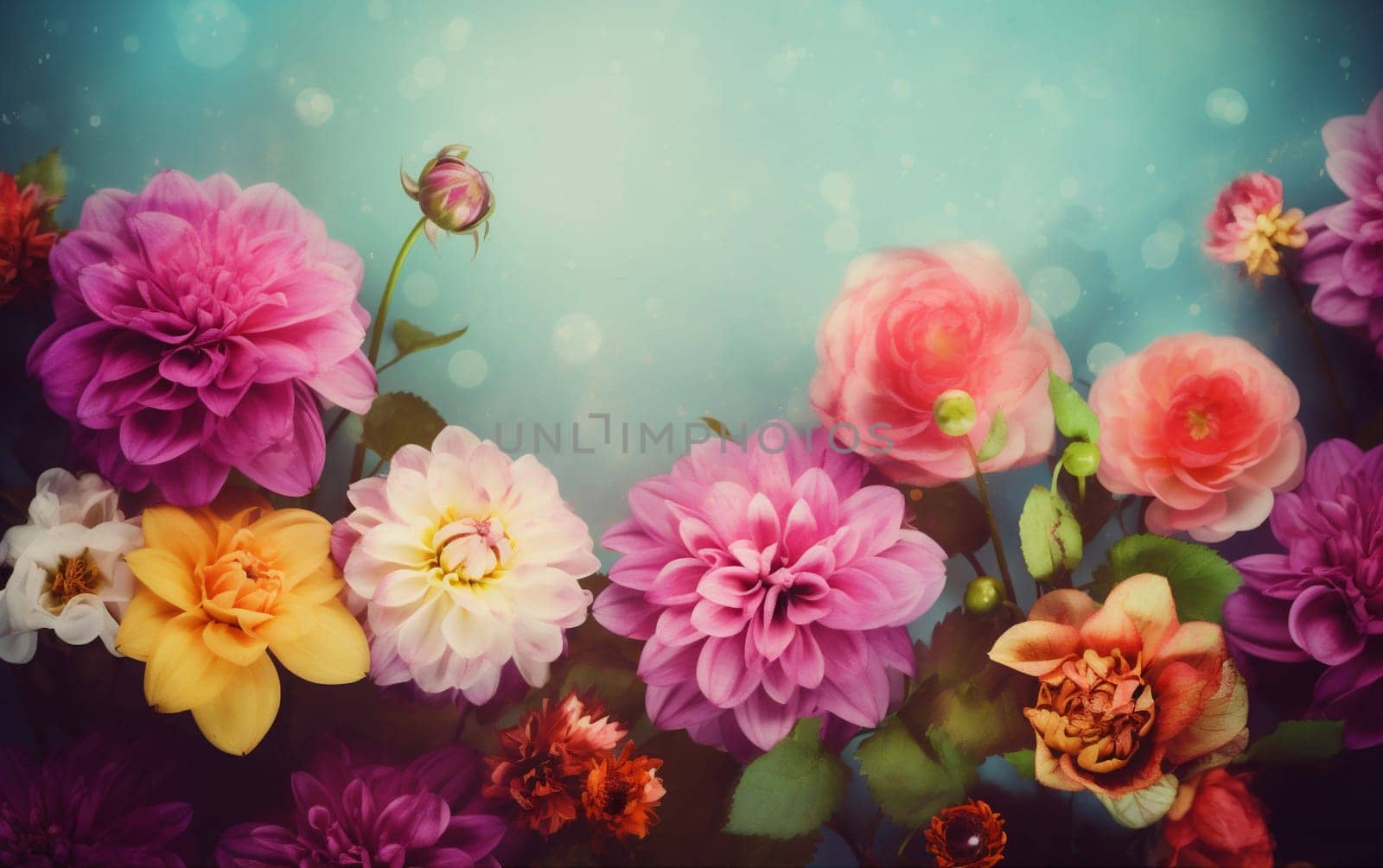 color bright bloom bokeh pastel light blossom peonies summer flower festive watercolor background bouquet mother valentine nature design beauty floral spring. Generative AI.