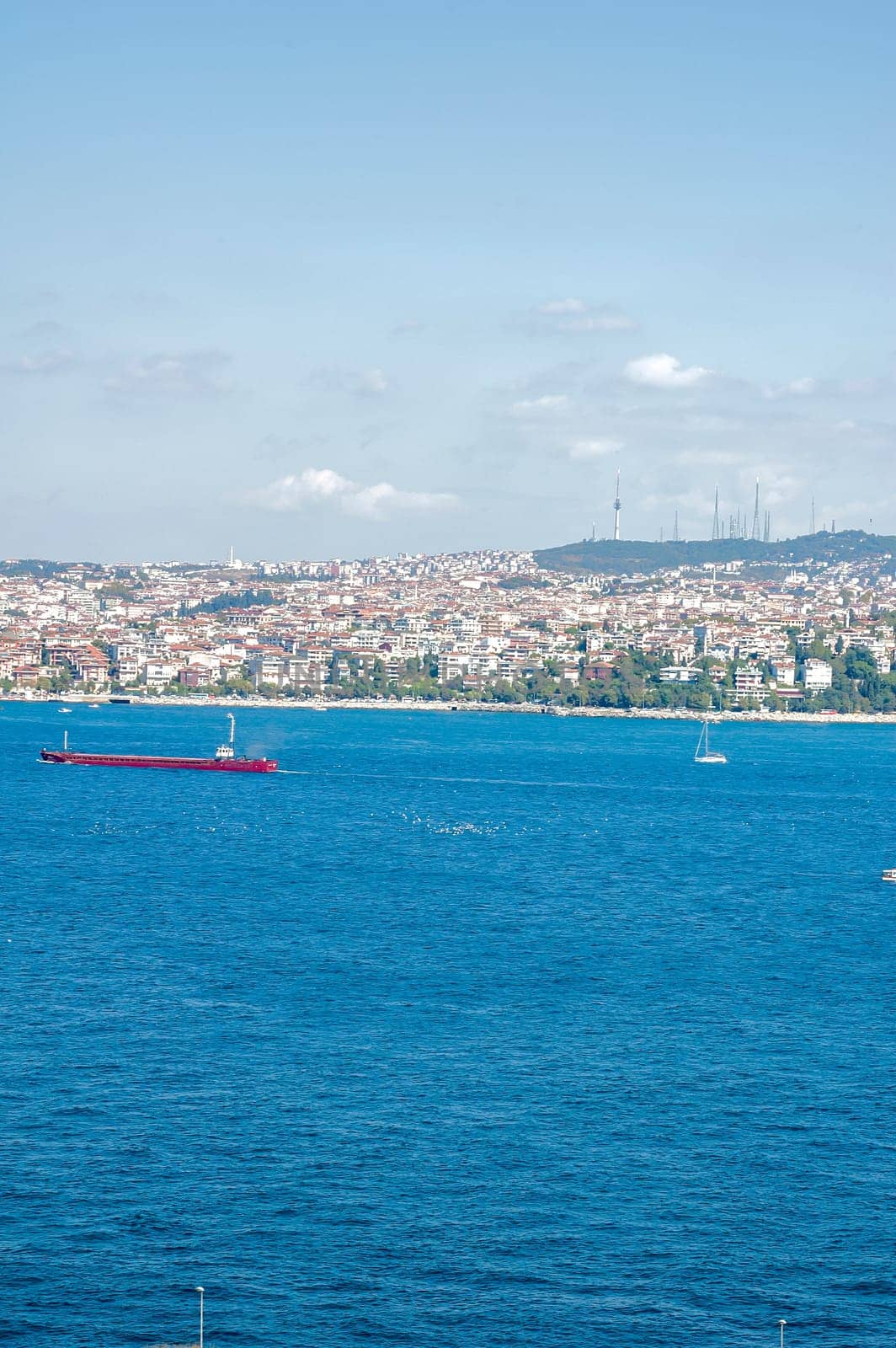 The Bosphorus. The strait that connects the Black Sea to the Sea of Marmara and marks the boundary between the Europe and the Asia