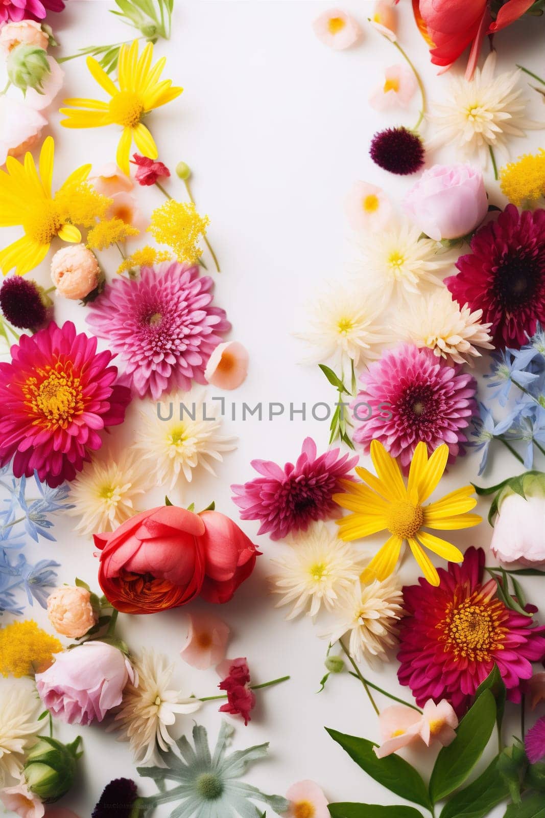 color petal valentine background watercolor blossom peonies flower spring pastel design. Generative AI. by SHOTPRIME