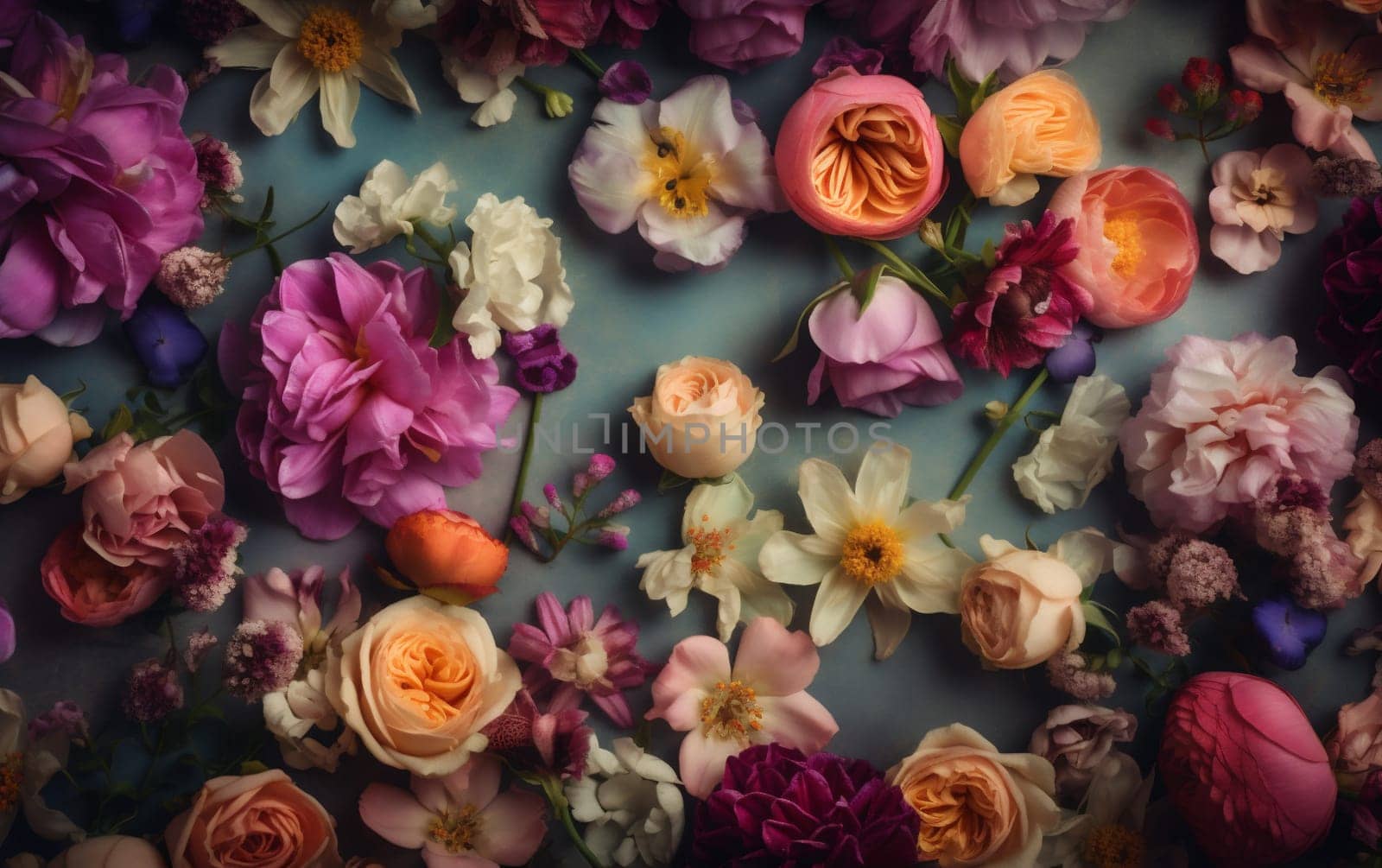 peonies bright color spring background design blossom pastel valentine flower watercolor. Generative AI. by SHOTPRIME