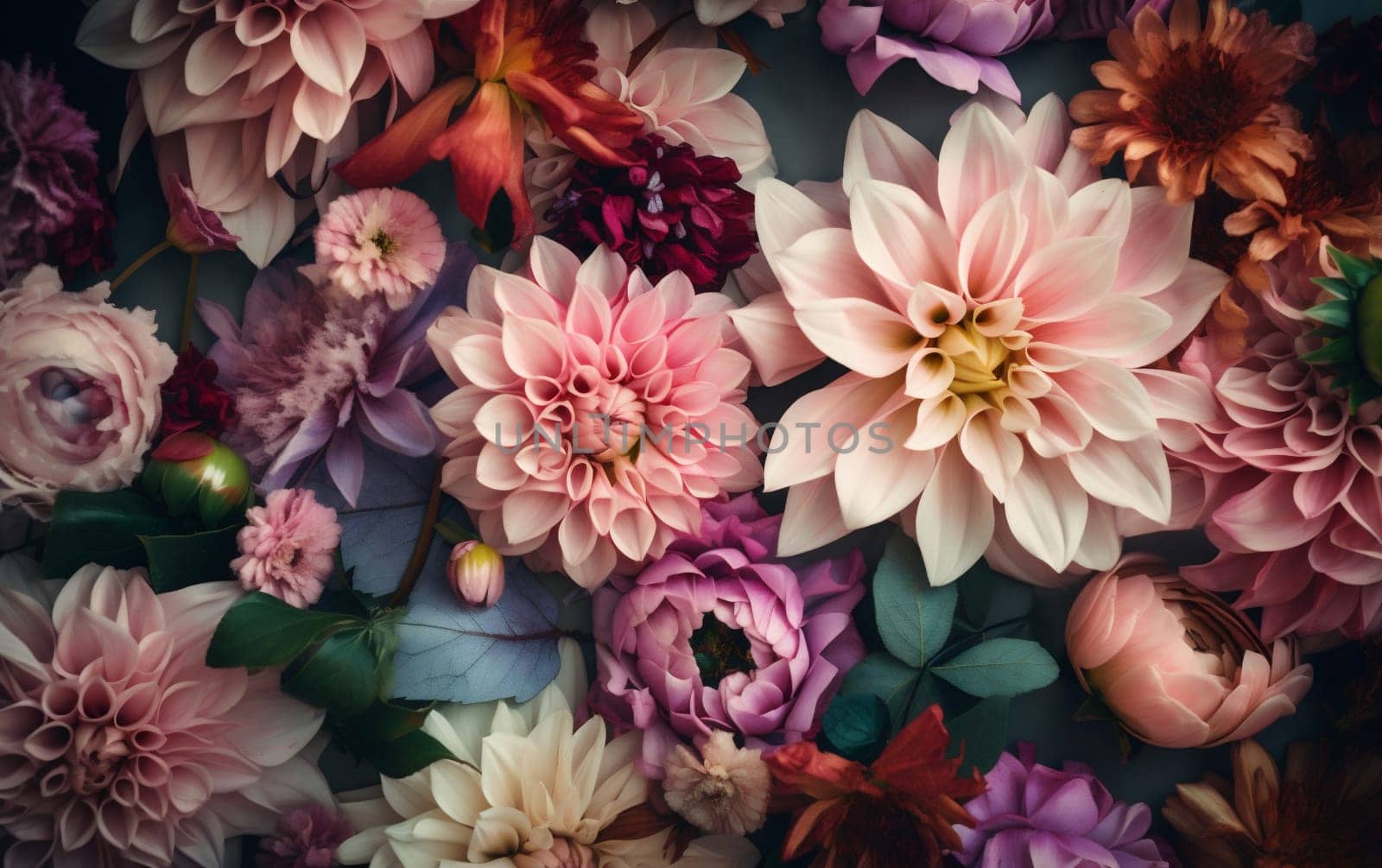 flower design blossom spring pastel blur watercolor valentine background peonies color. Generative AI. by SHOTPRIME