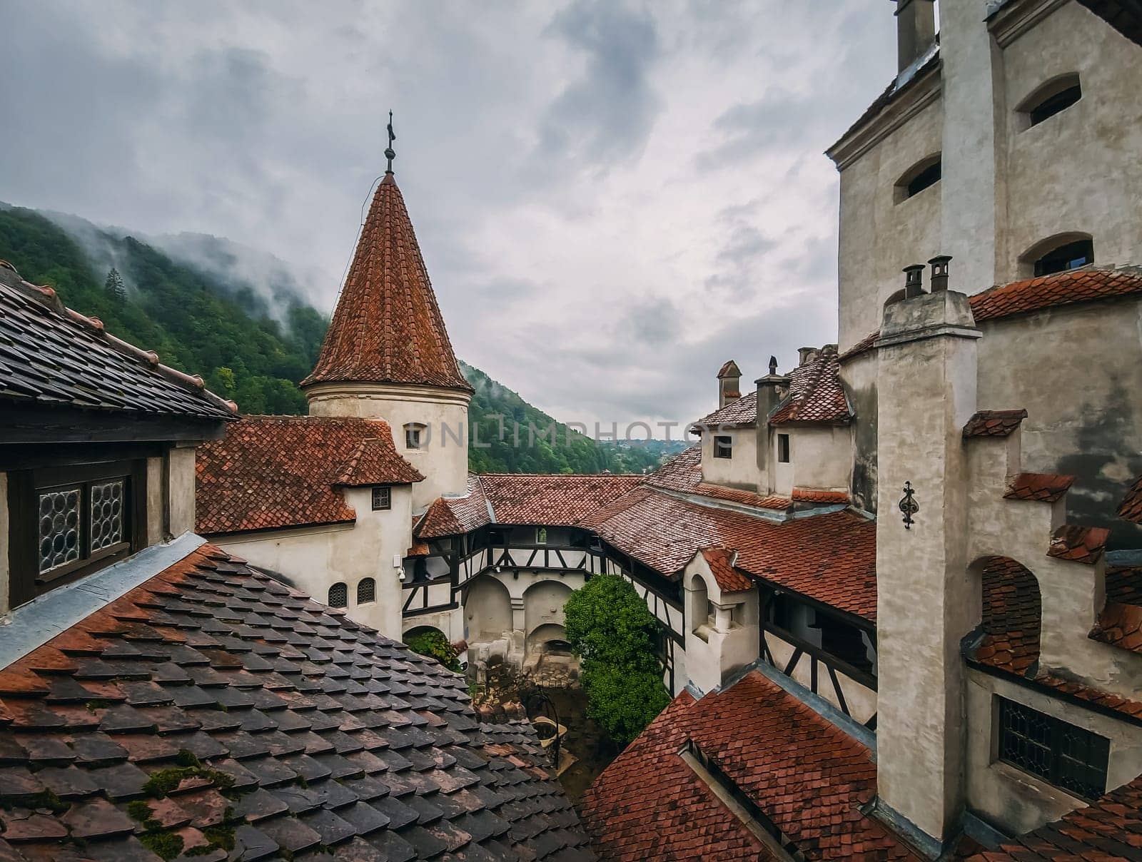 The medieval Bran fortress known as Dracula castle in Transylvania, Romania. Historical saxon style stronghold in the heart of Carpathian mountains