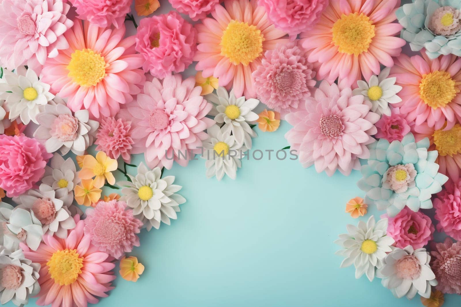 blossom peonies design spring valentine color watercolor light pastel flower background. Generative AI. by SHOTPRIME