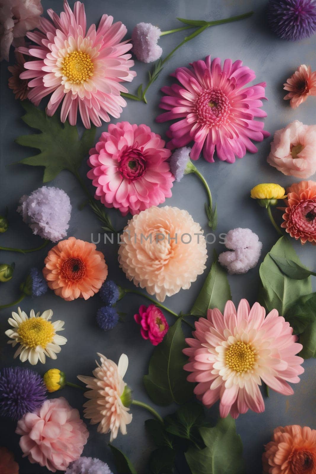 spring pattern background color blossom design watercolor flower valentine peonies pastel. Generative AI. by SHOTPRIME