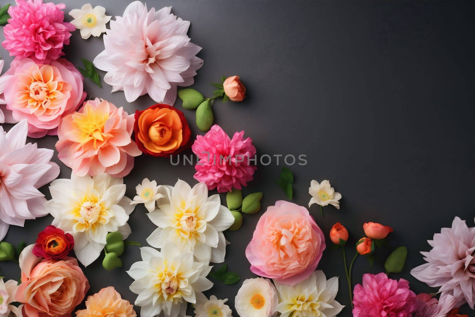 flower background blossom spring peonies color valentine design pastel watercolor nature. Generative AI. by SHOTPRIME