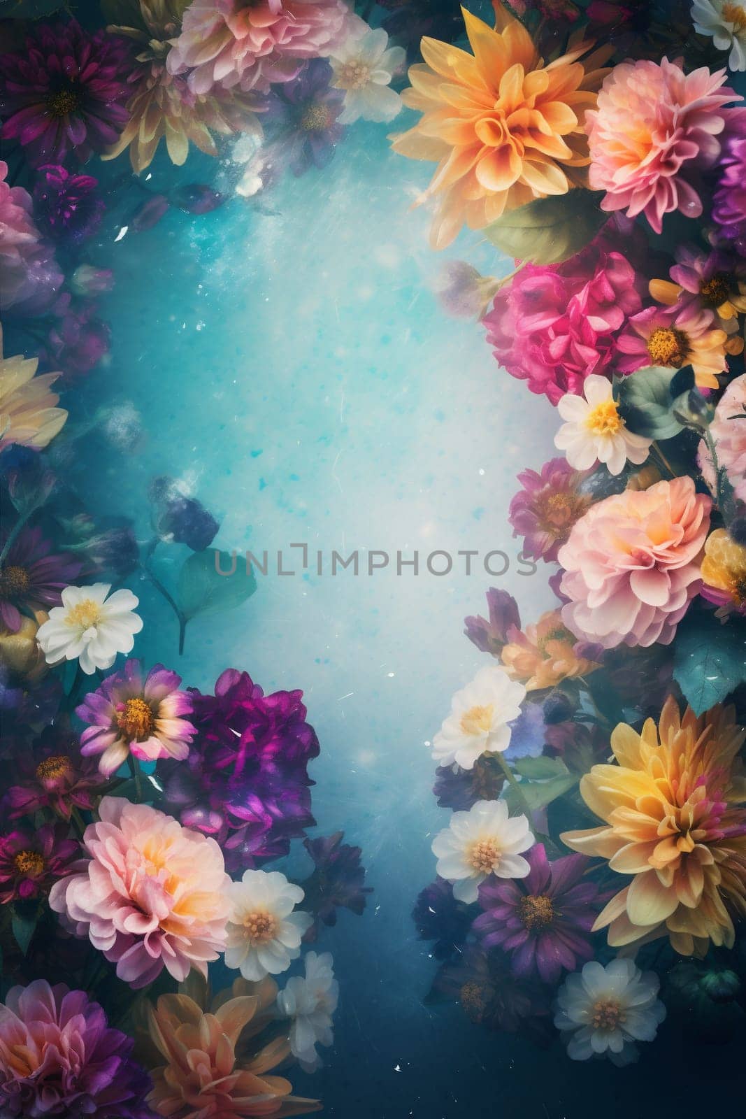 spring background design flower peonies color pastel valentine petal blossom watercolor. Generative AI. by SHOTPRIME