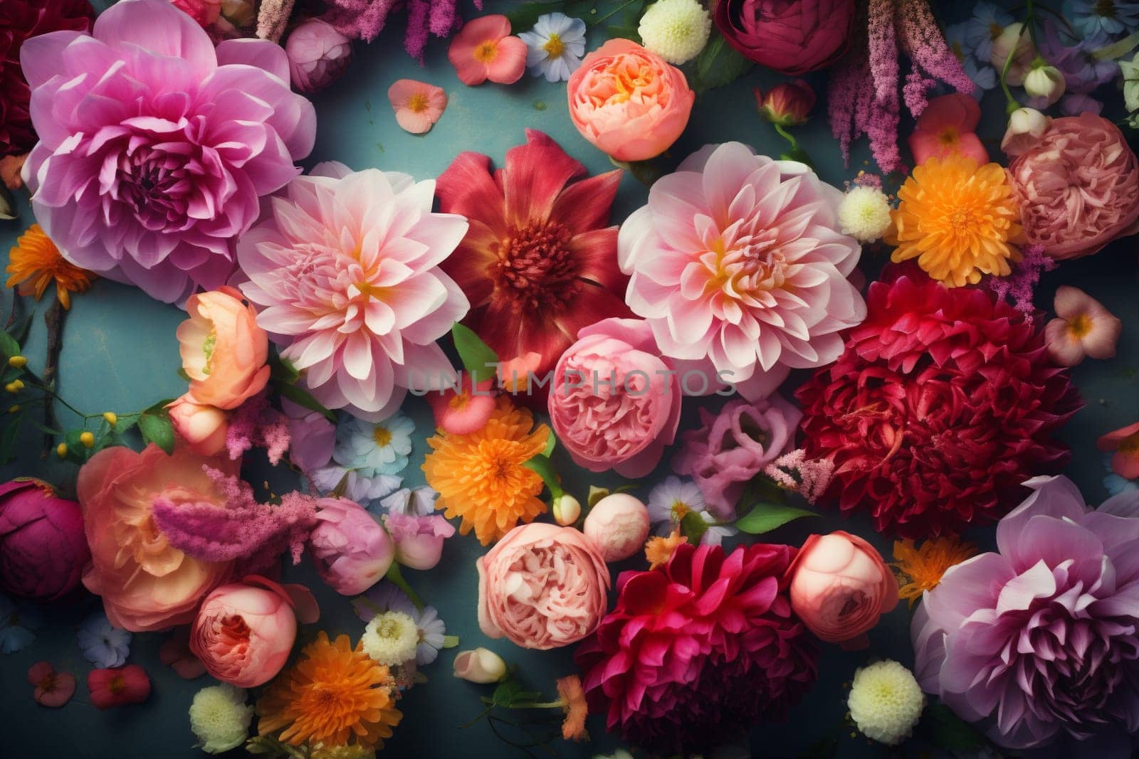 love background flower blur festive blossom floral light valentine watercolor abstract vintage retro color bouquet spring soft pastel design peonies happy. Generative AI.