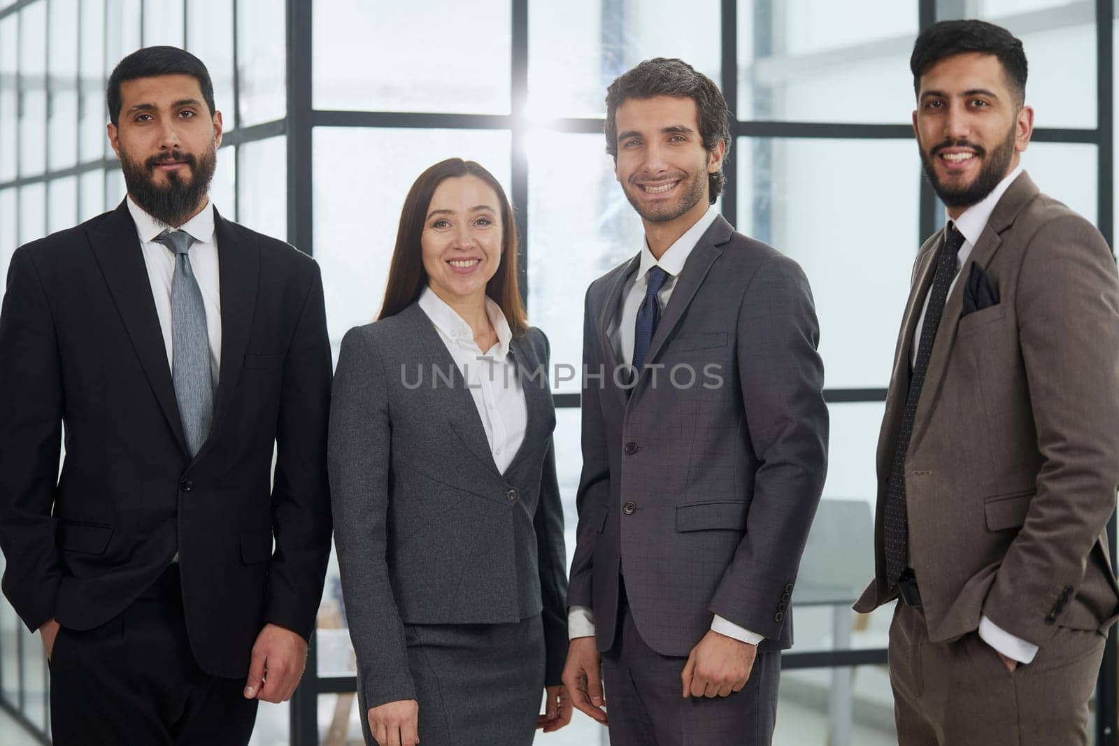 Group of startup entrepreneurs in modern office