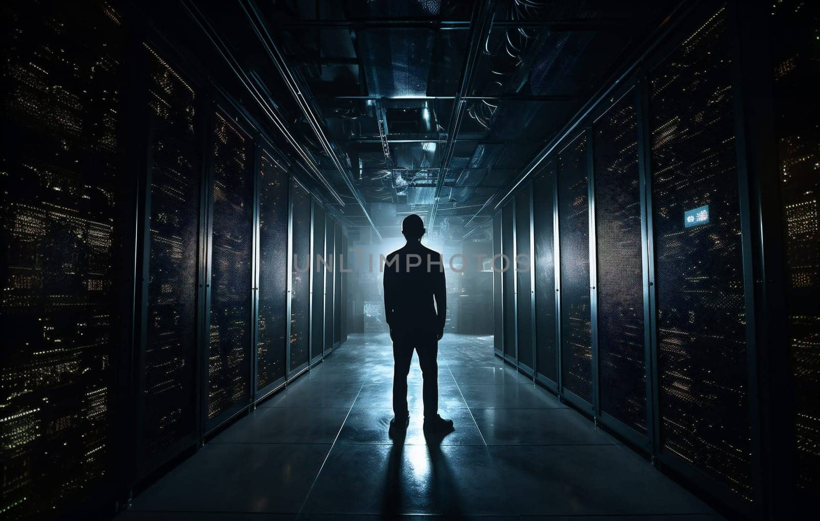 security man center information datum cyberspace storage server cloud technology computer network cyber tech rack data datacenter connection future database system intelligence networking. Generative AI.