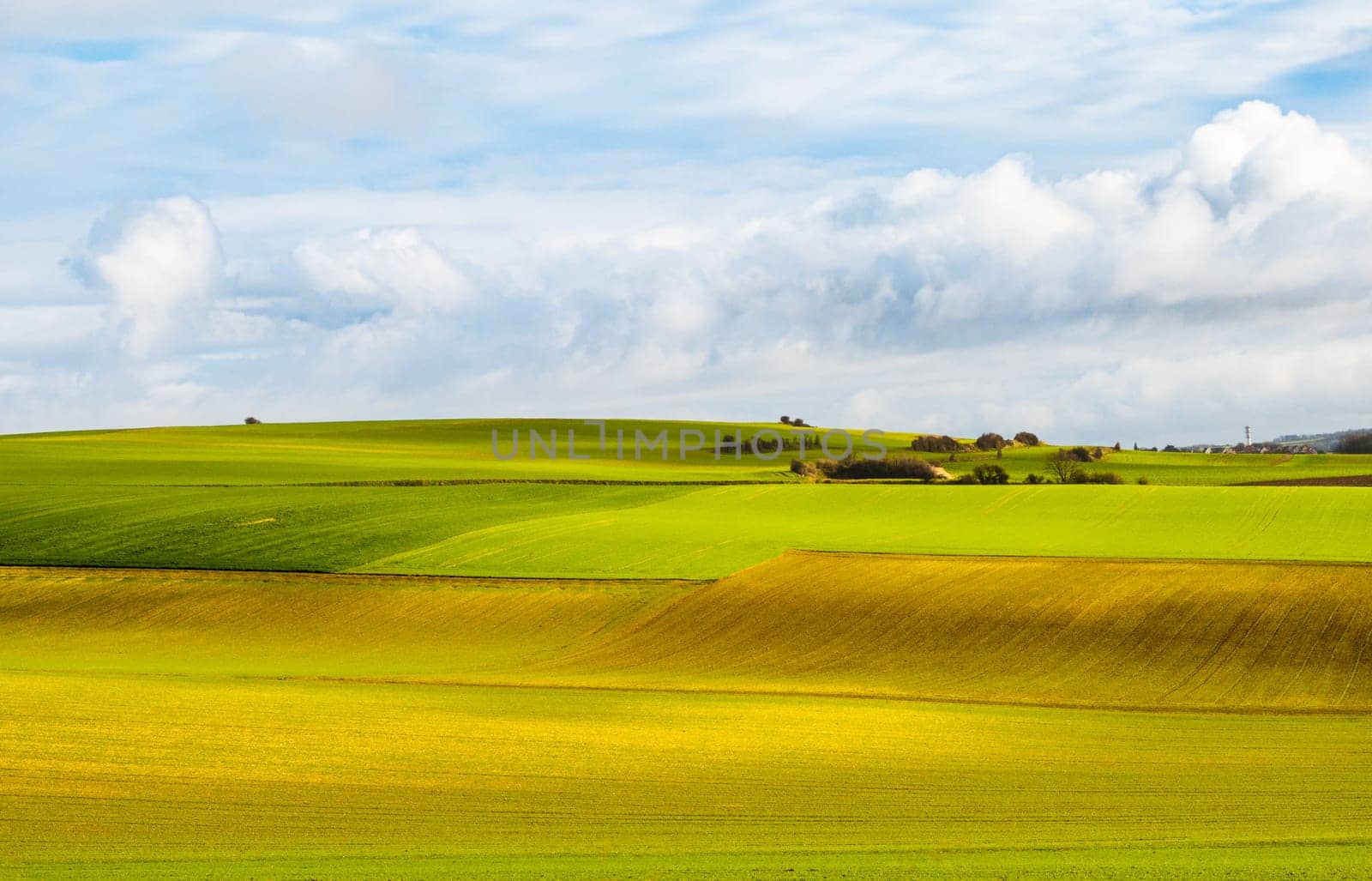 Rural landscape of cultivated fields in the surroundings of Calais by Tilo