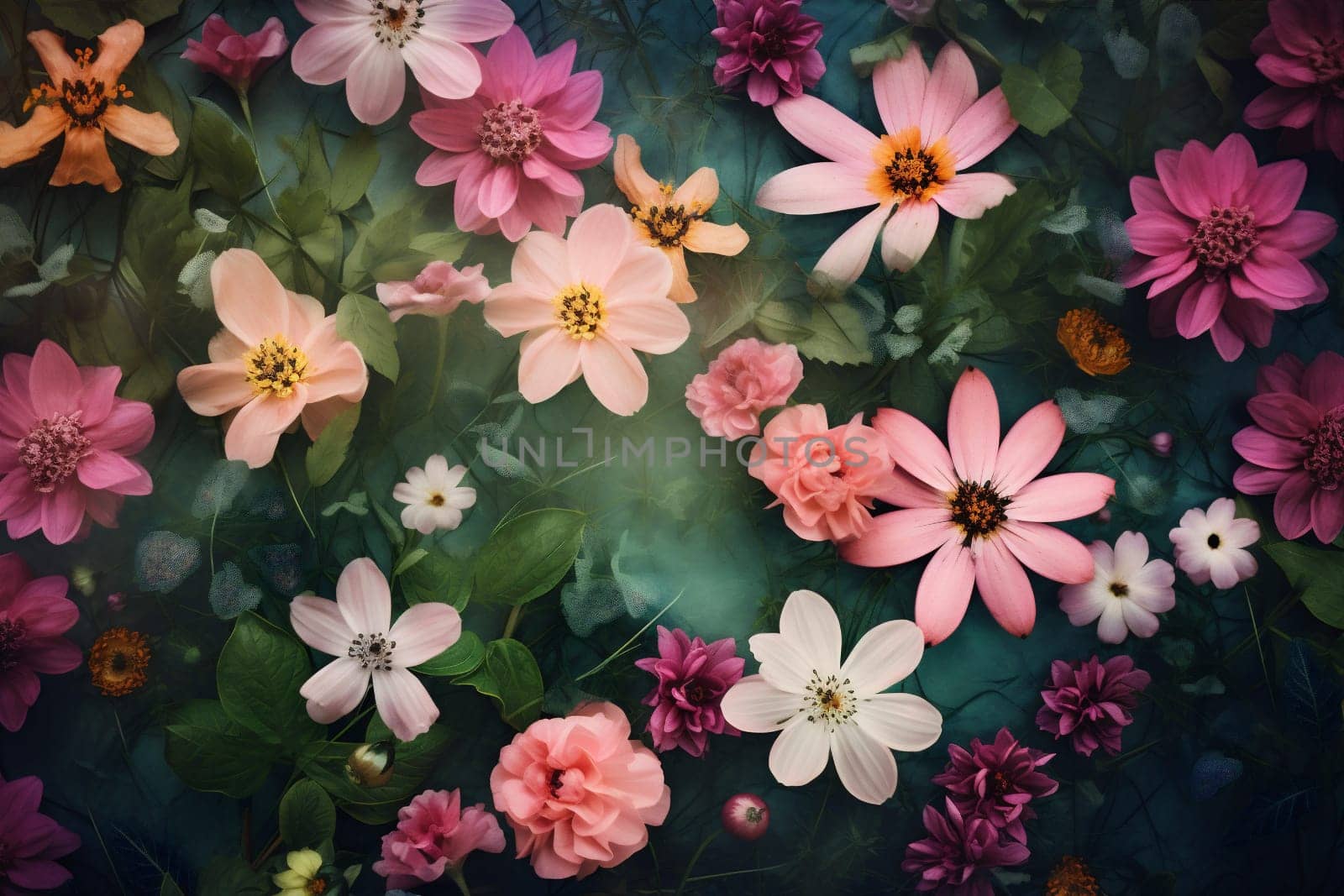 blossom petal watercolor design spring pastel color flower valentine background peonies. Generative AI. by SHOTPRIME